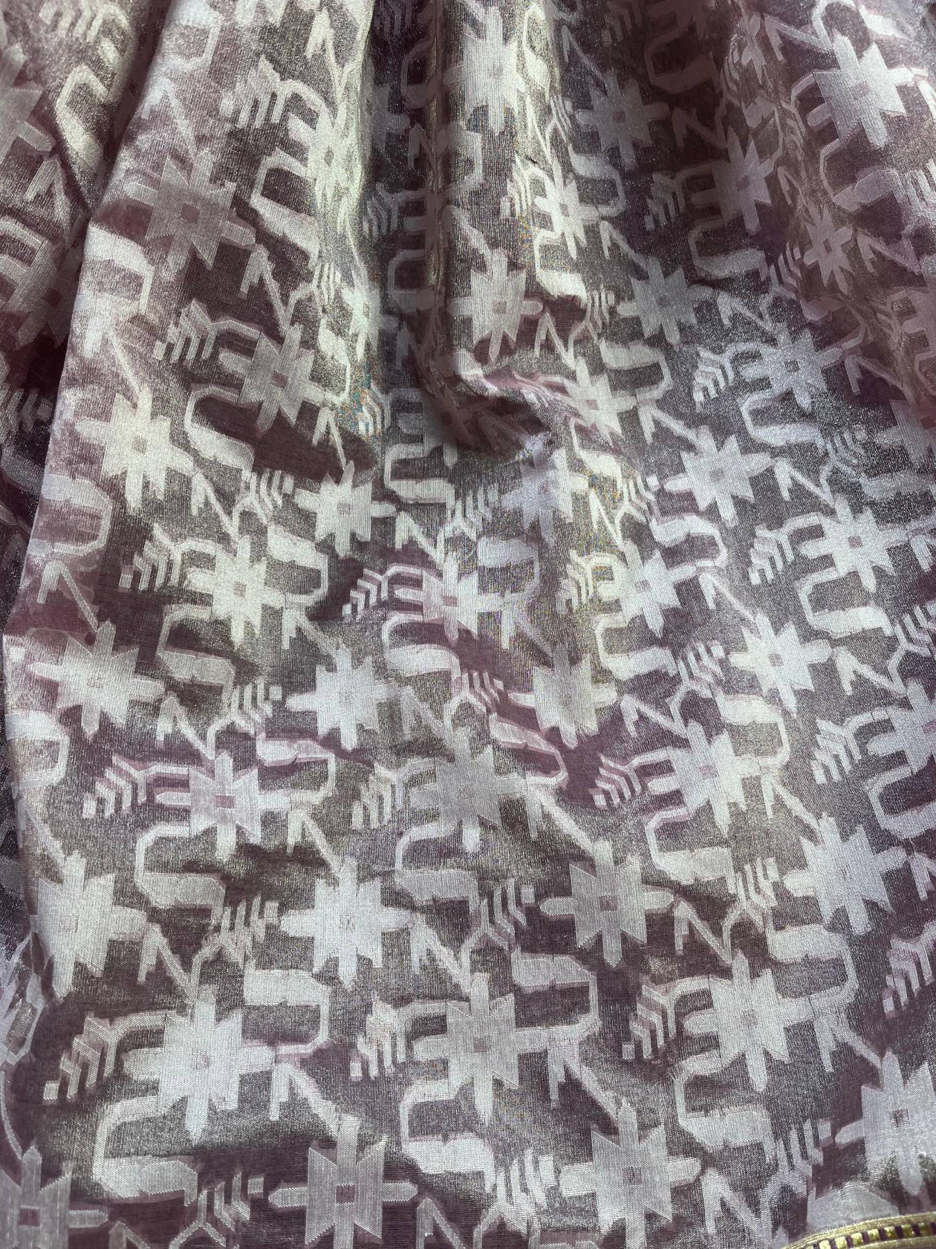 PINK KORA TISSUE PURE HANDLOOM BANARASI SAREE