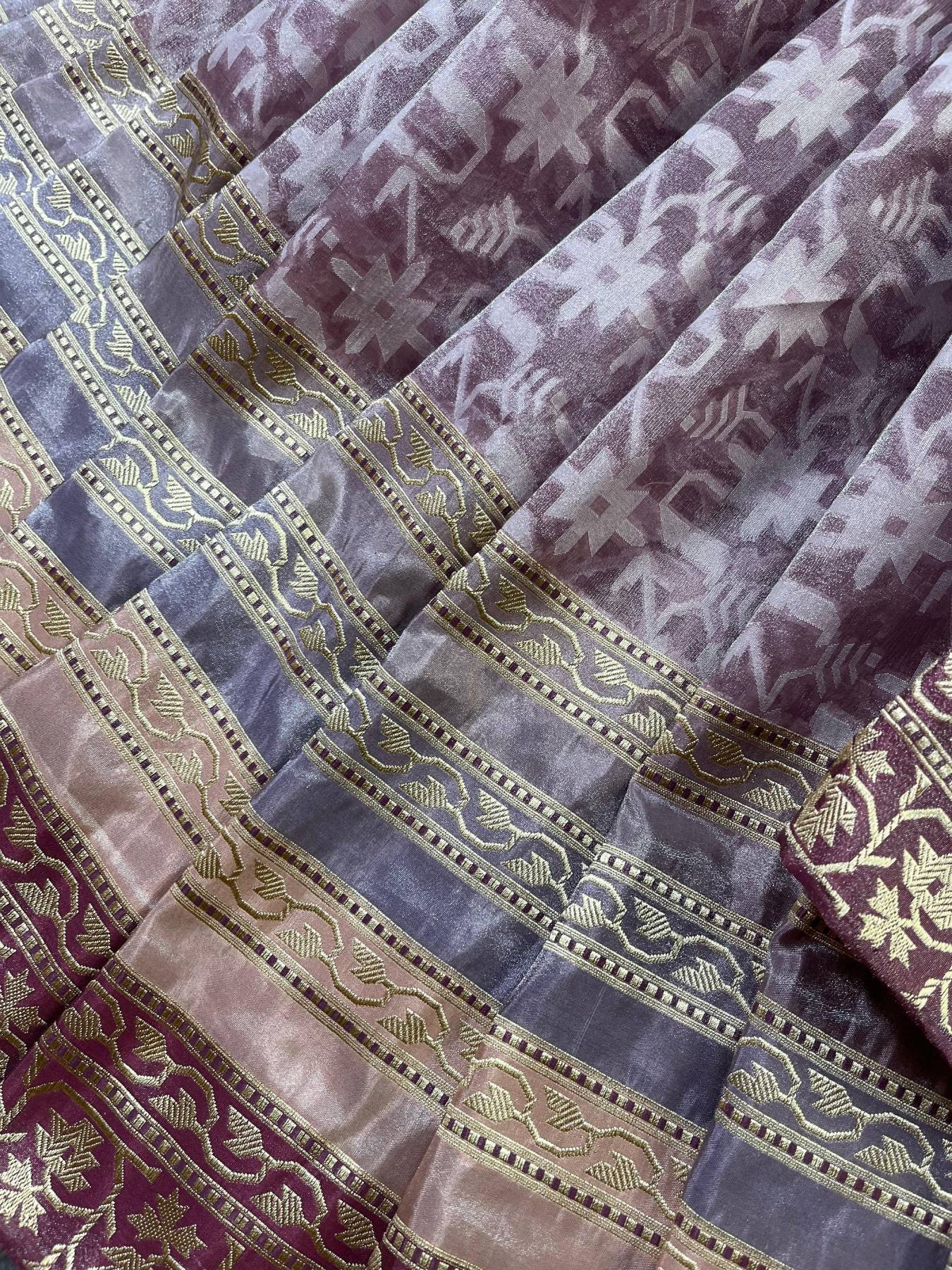 PINK KORA TISSUE PURE HANDLOOM BANARASI SAREE