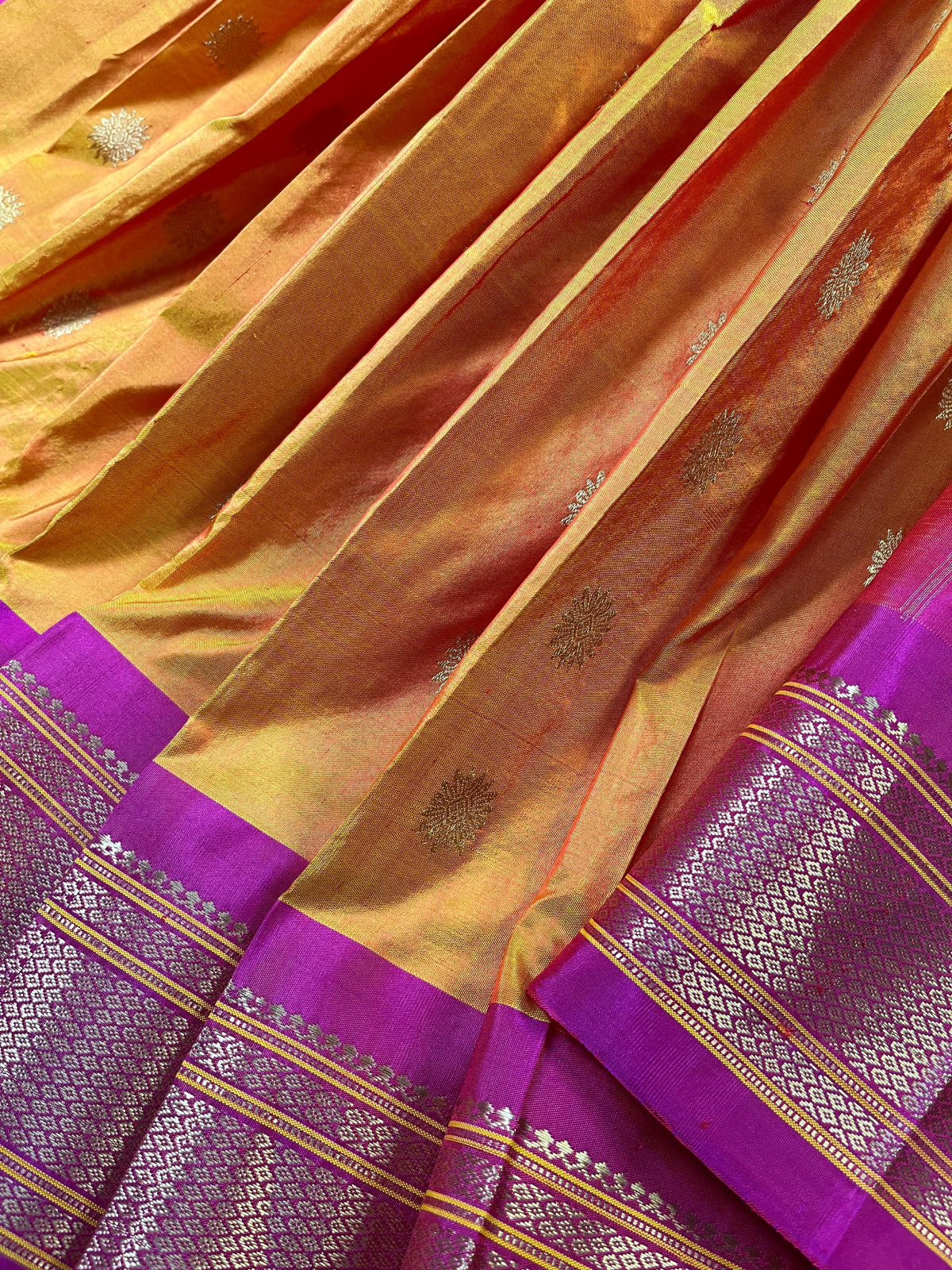 ORANGE PURE SILK HANDLOOM PAITHANI SAREE