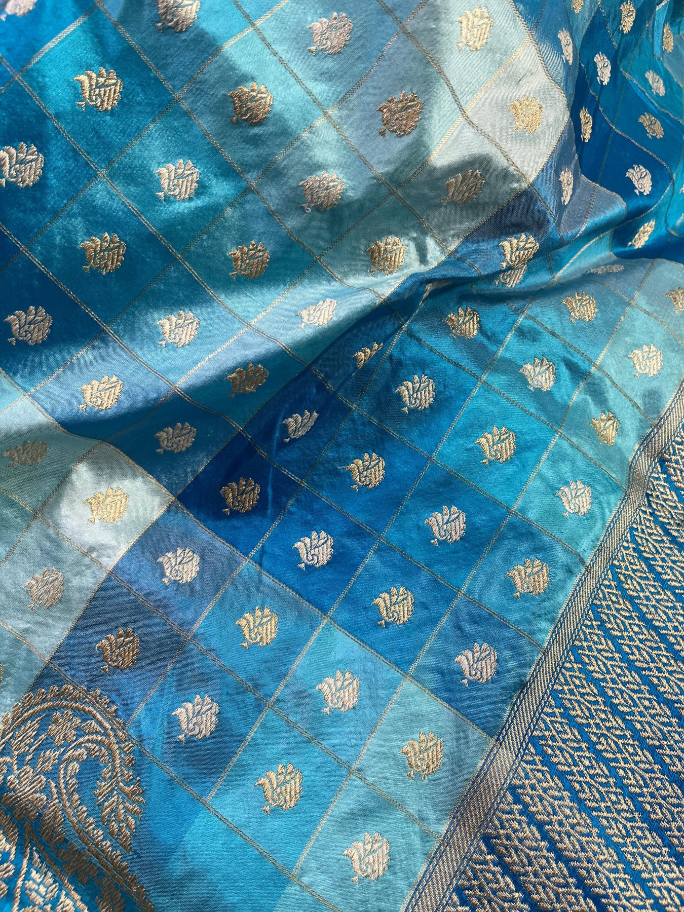 BLUE IK TARA SILK PURE HANDLOOM BANARASI SAREE