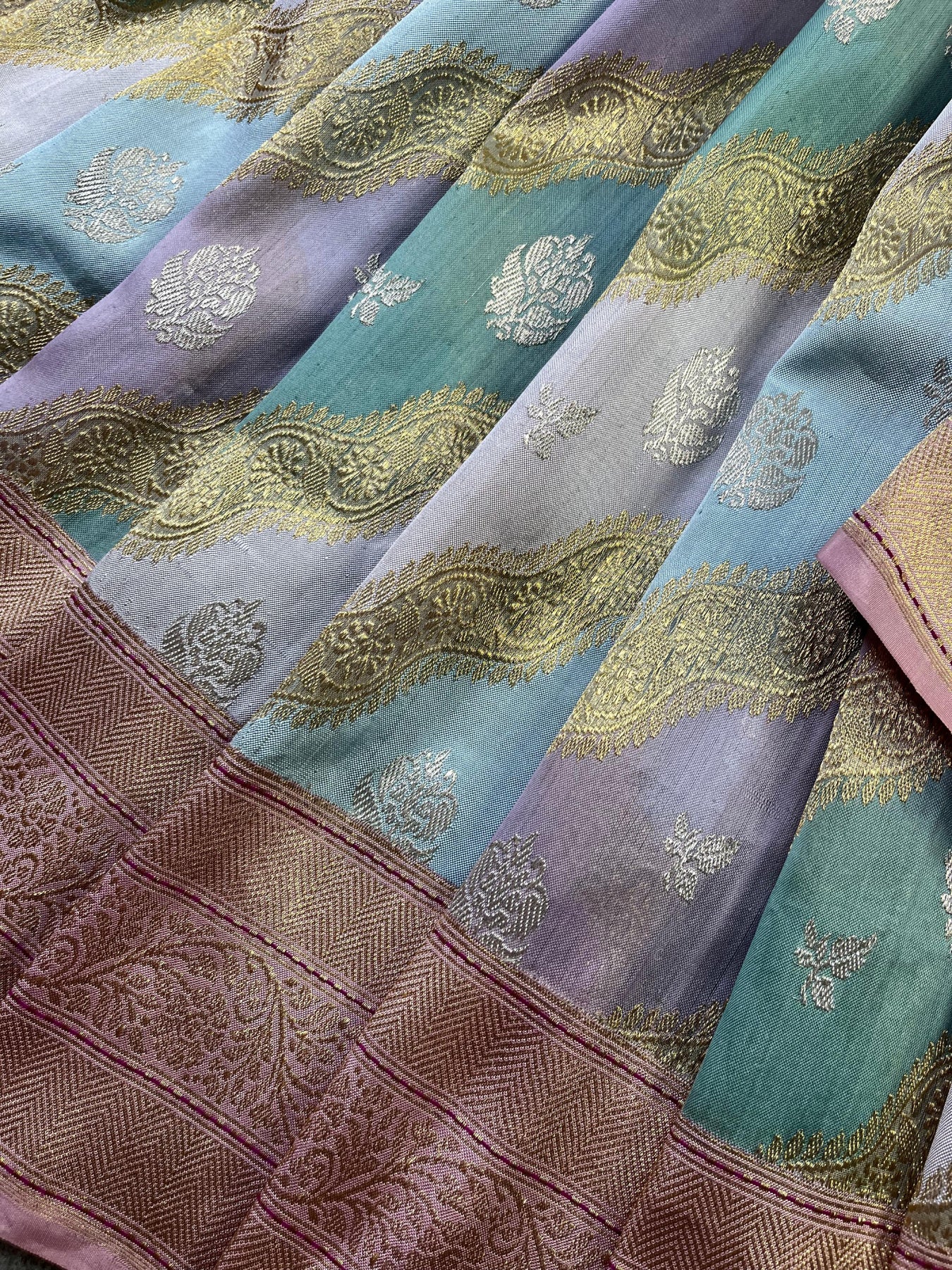 PASTEL SHADE PURE HANDLOOM RANGKART BANARASI SAREE