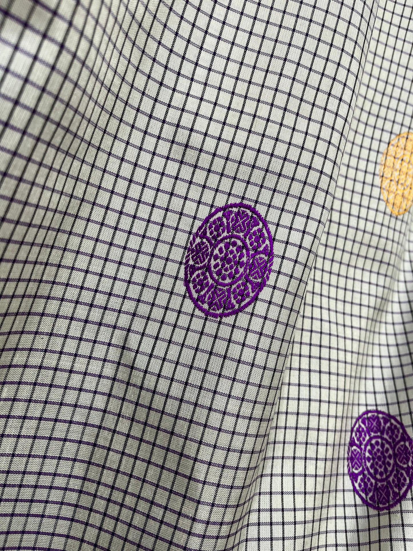 OFF WHITE SILK PURE HANDLOOM GADWAL SAREE