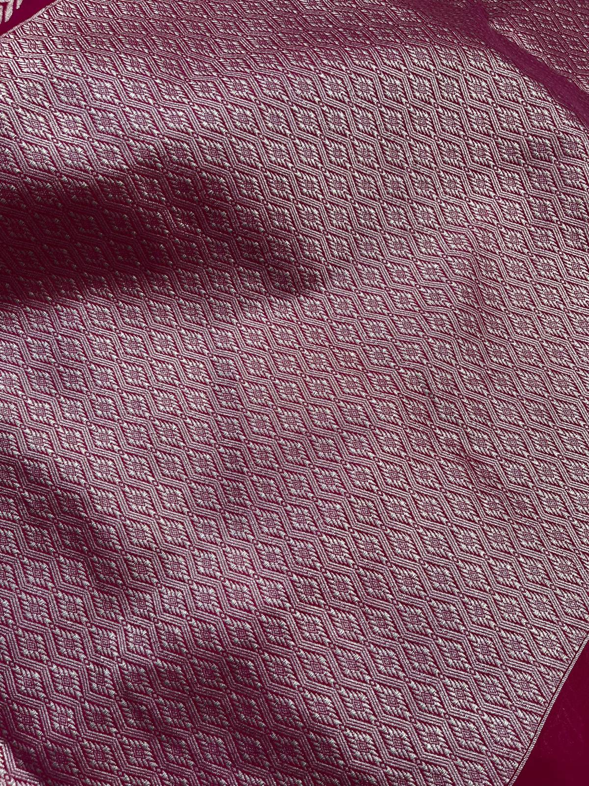 MAJENTA PINK SILK PURE HANDLOOM BANARASI SAREE