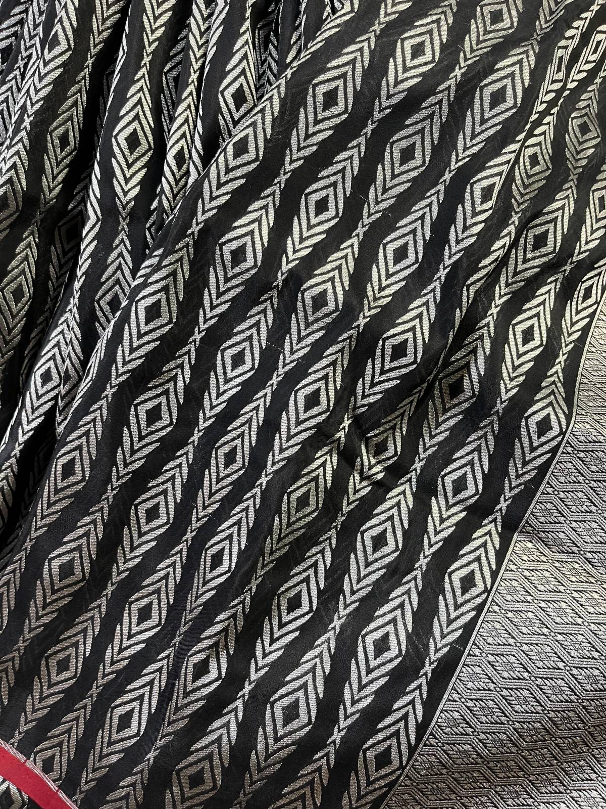 BLACK SILK PURE HANDLOOM BANARASI SAREE