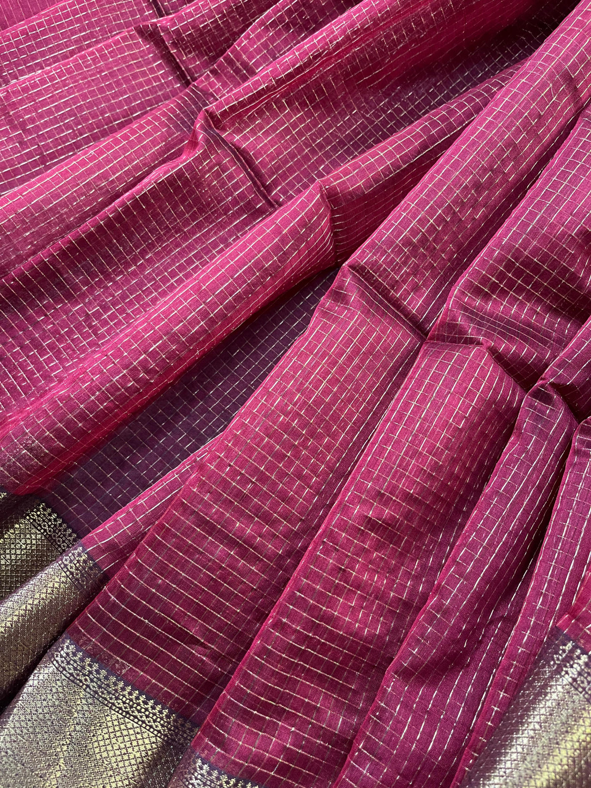 RED SICO PURE HANDLOOM MAHESHWARI SAREE