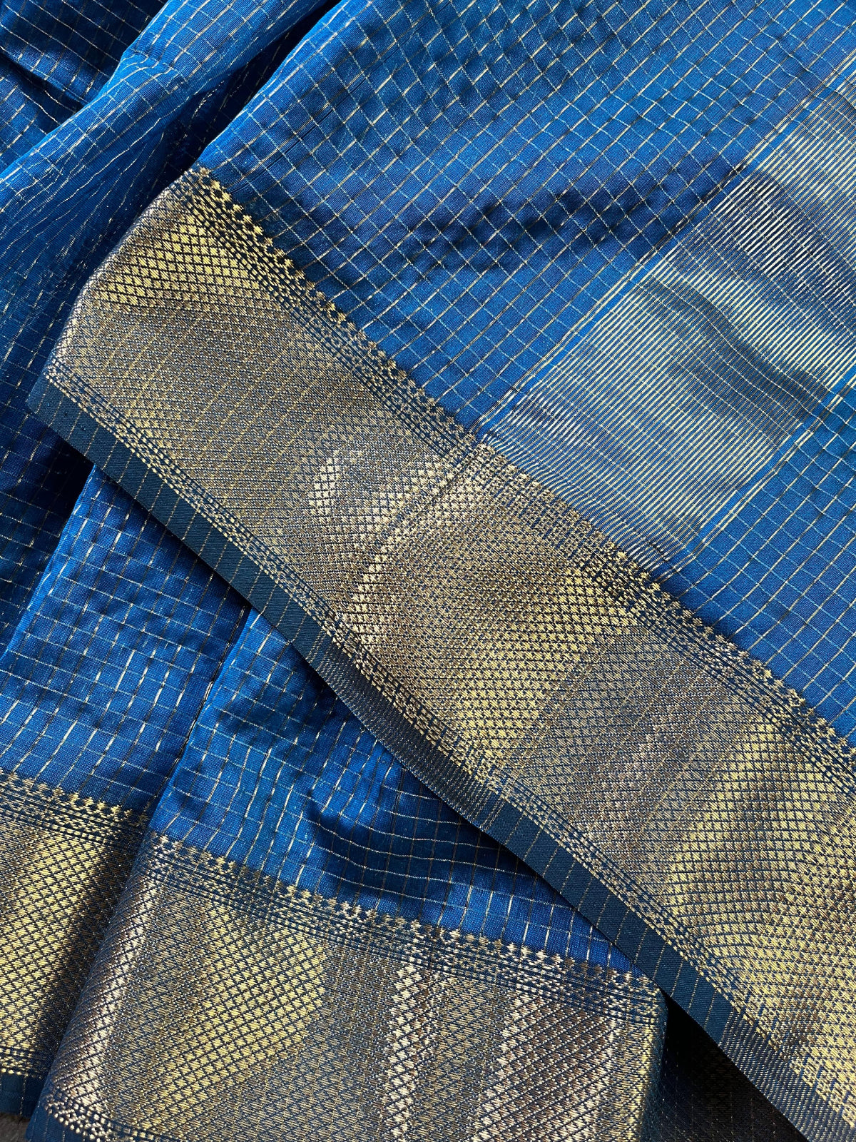 BLUE SICO PURE HANDLOOM MAHESHWARI SAREE