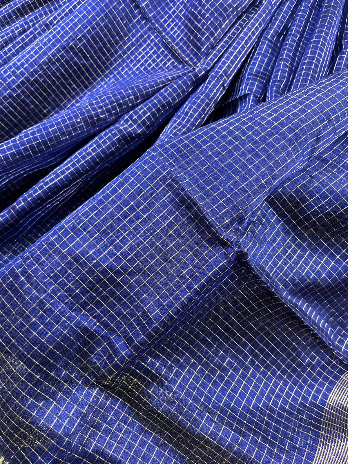 MIDNIGHT BLUE SICO PURE HANDLOOM MAHESHWARI SAREE