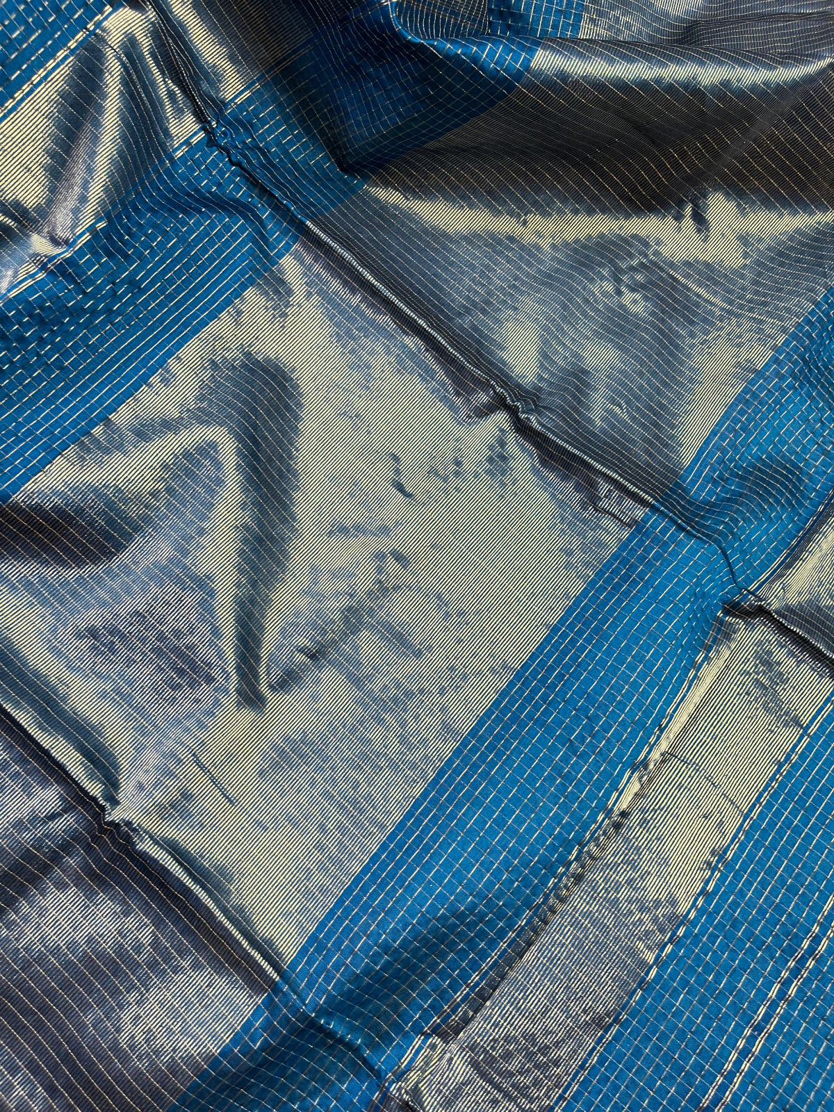 BLUE SICO PURE HANDLOOM MAHESHWARI SAREE