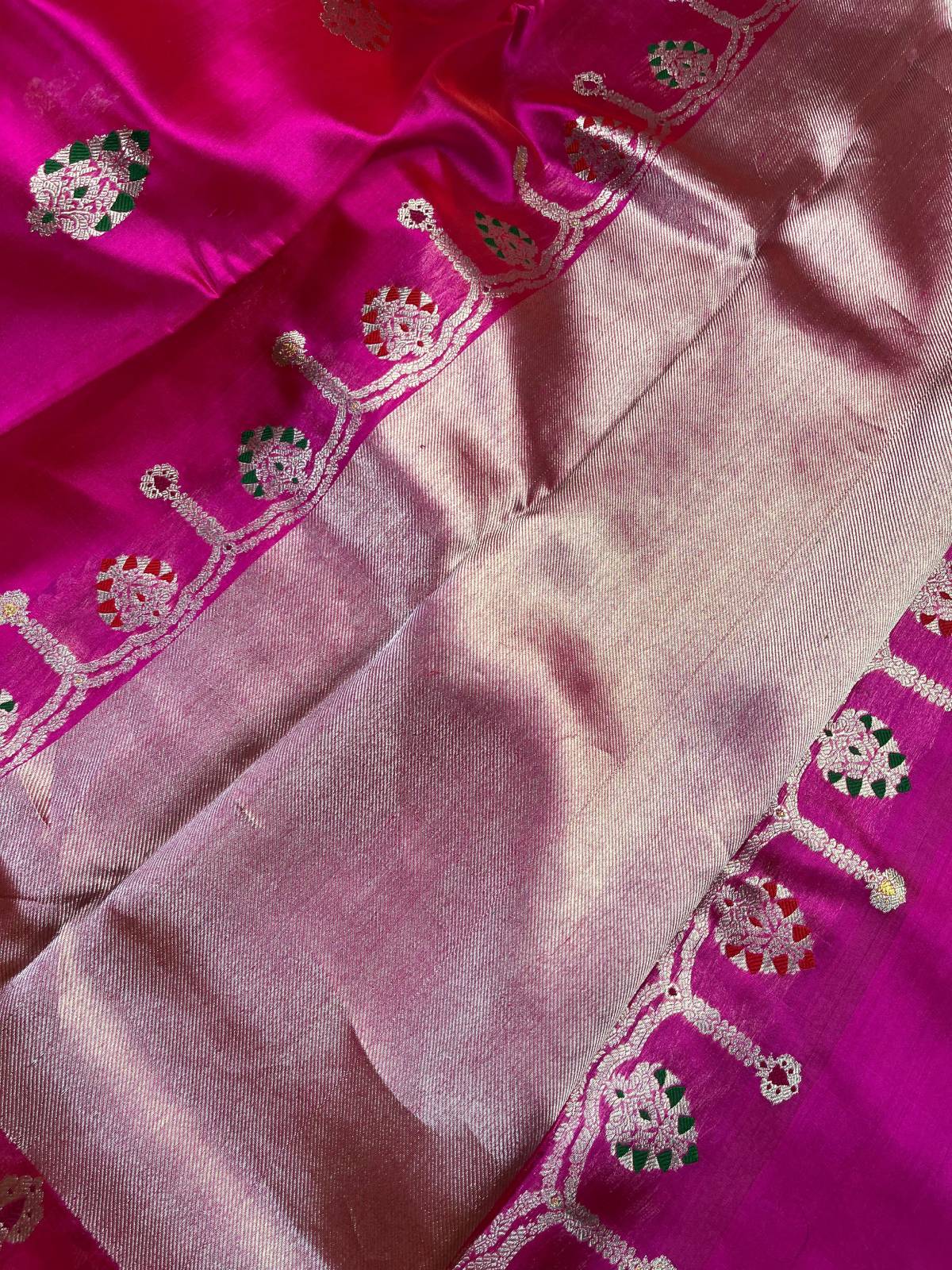 PINK SILK PURE HANDLOOM CHANDERI SAREE