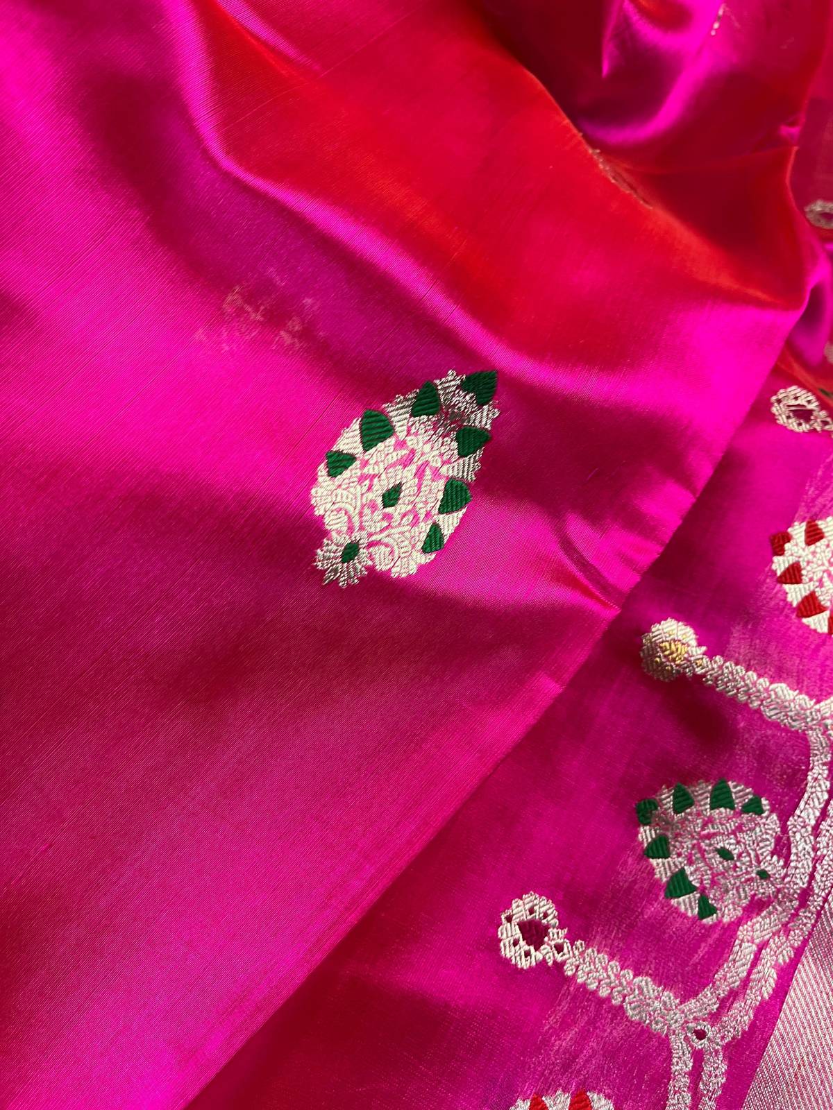 PINK SILK PURE HANDLOOM CHANDERI SAREE