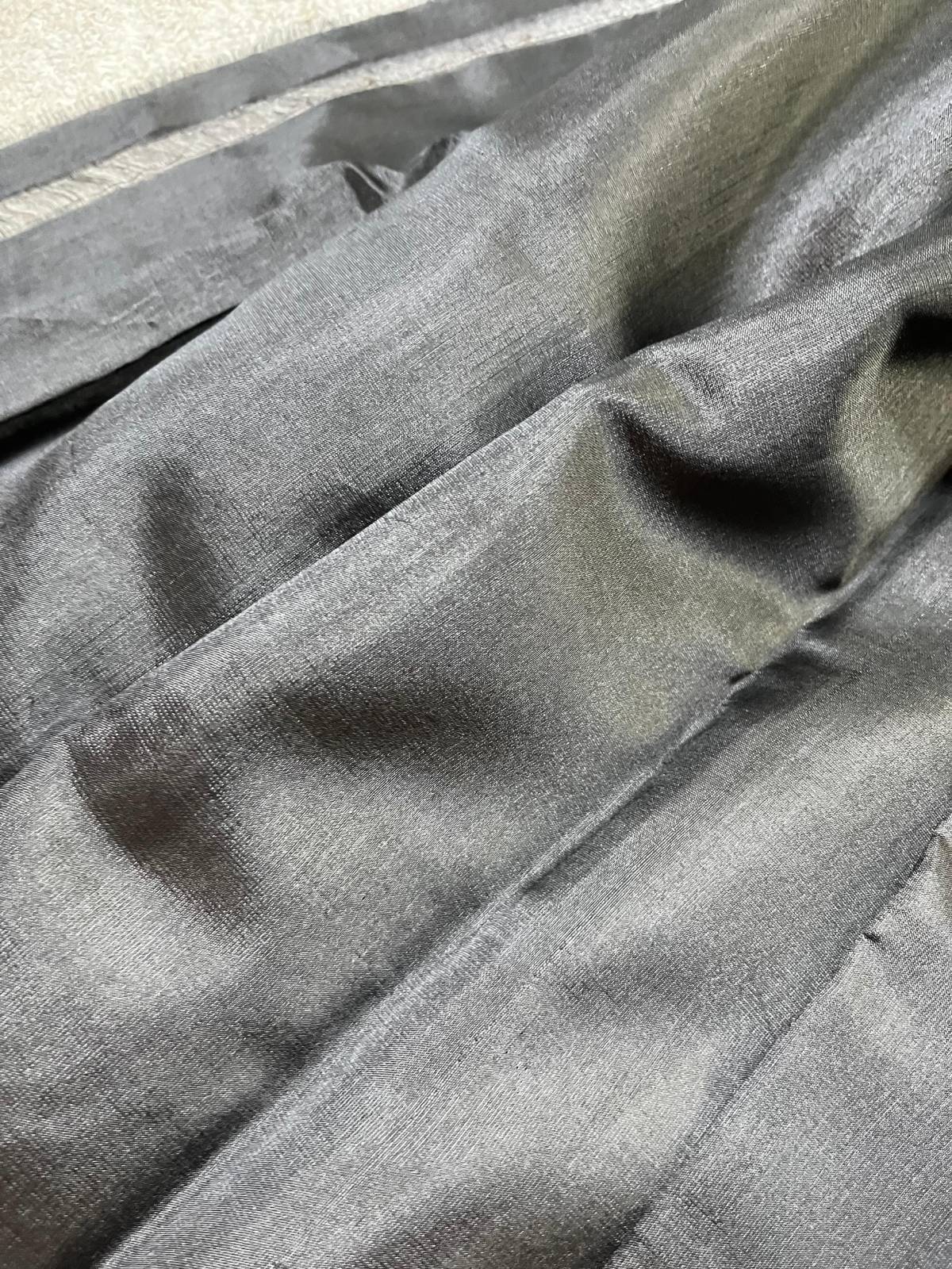 BLACK SILK PURE HANDLOOM CHANDERI SAREE