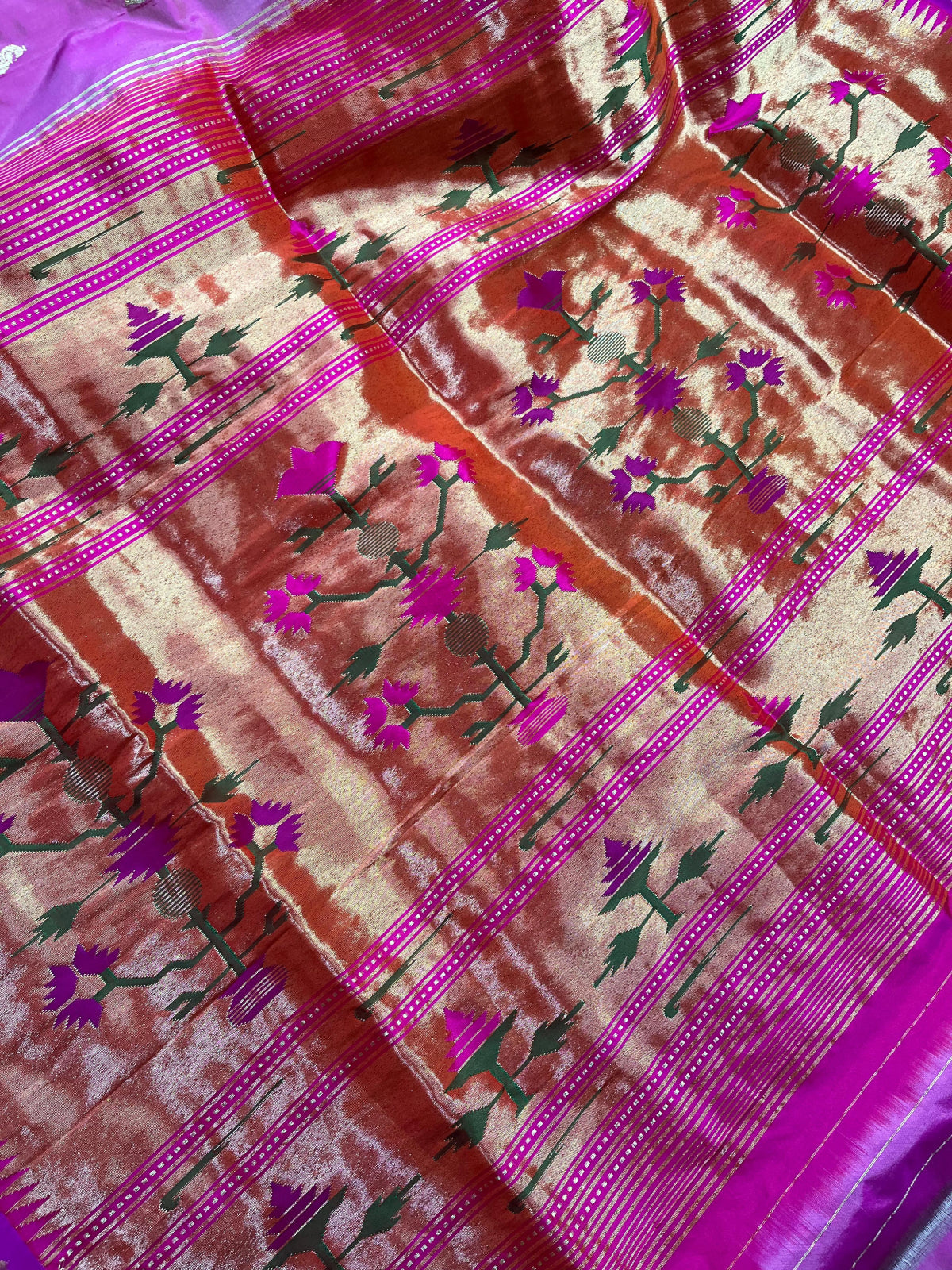 PINK SILK PURE HANDLOOM PAITHANI SAREE