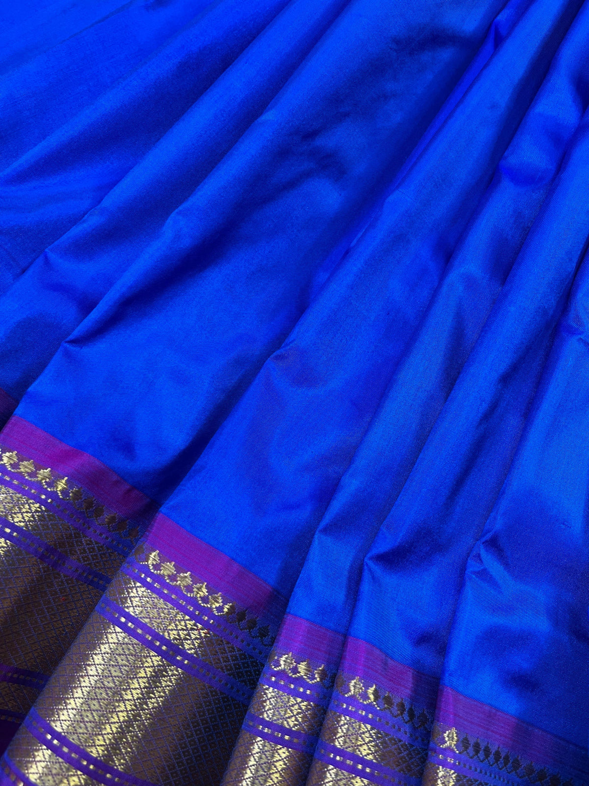 ROYAL BLUE SILK PURE HANDLOOM PAITHANI SAREE