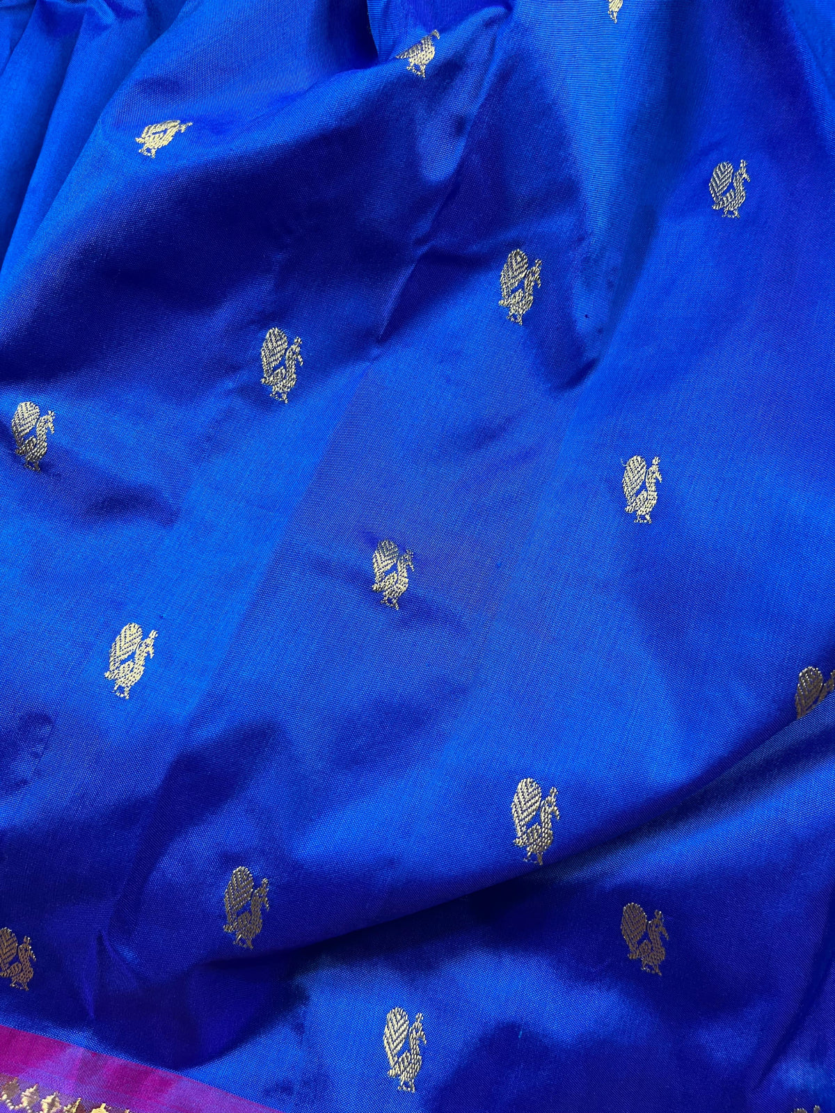 ROYAL BLUE SILK PURE HANDLOOM PAITHANI SAREE