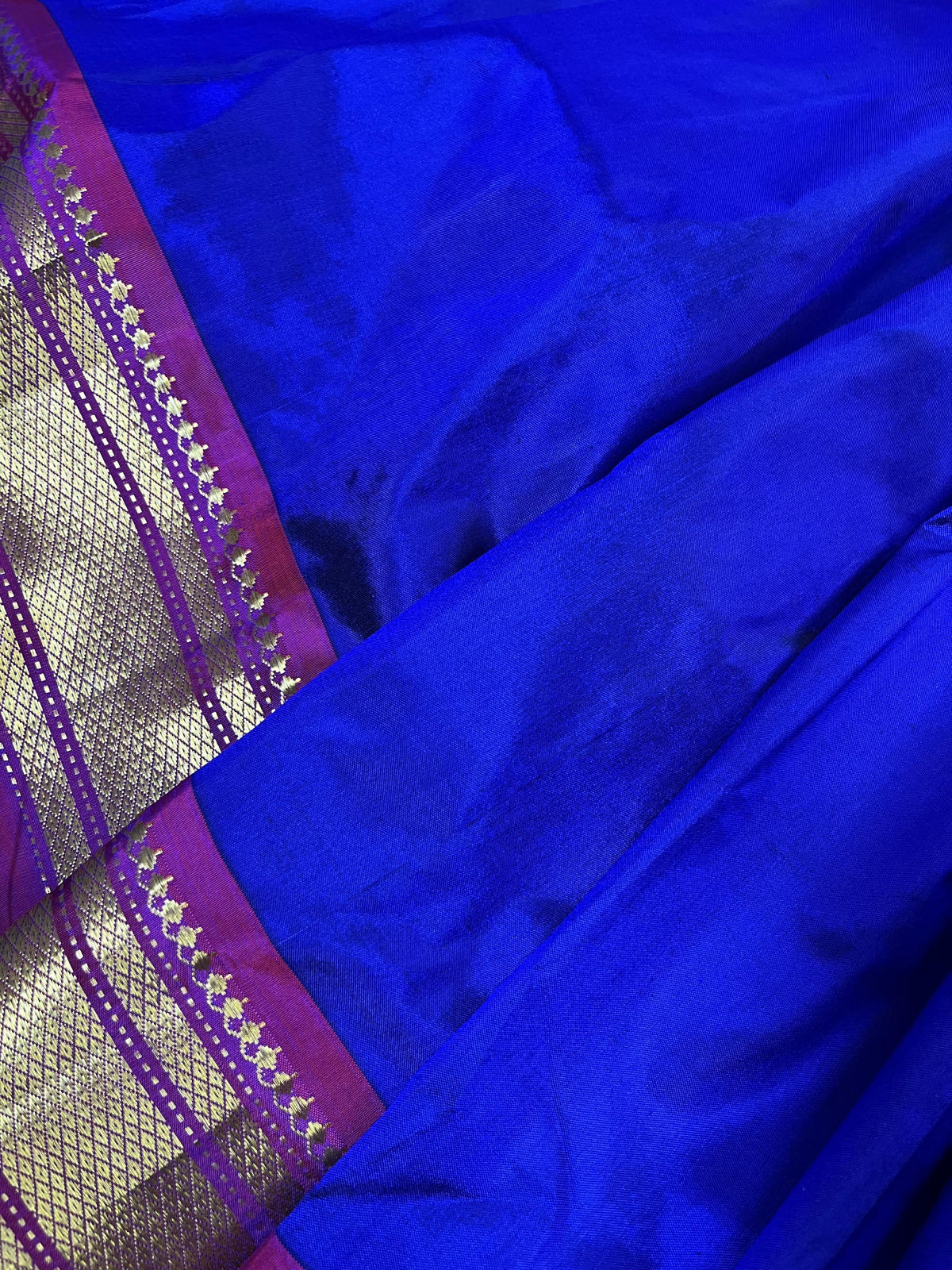 ROYAL BLUE SILK PURE HANDLOOM PAITHANI SAREE