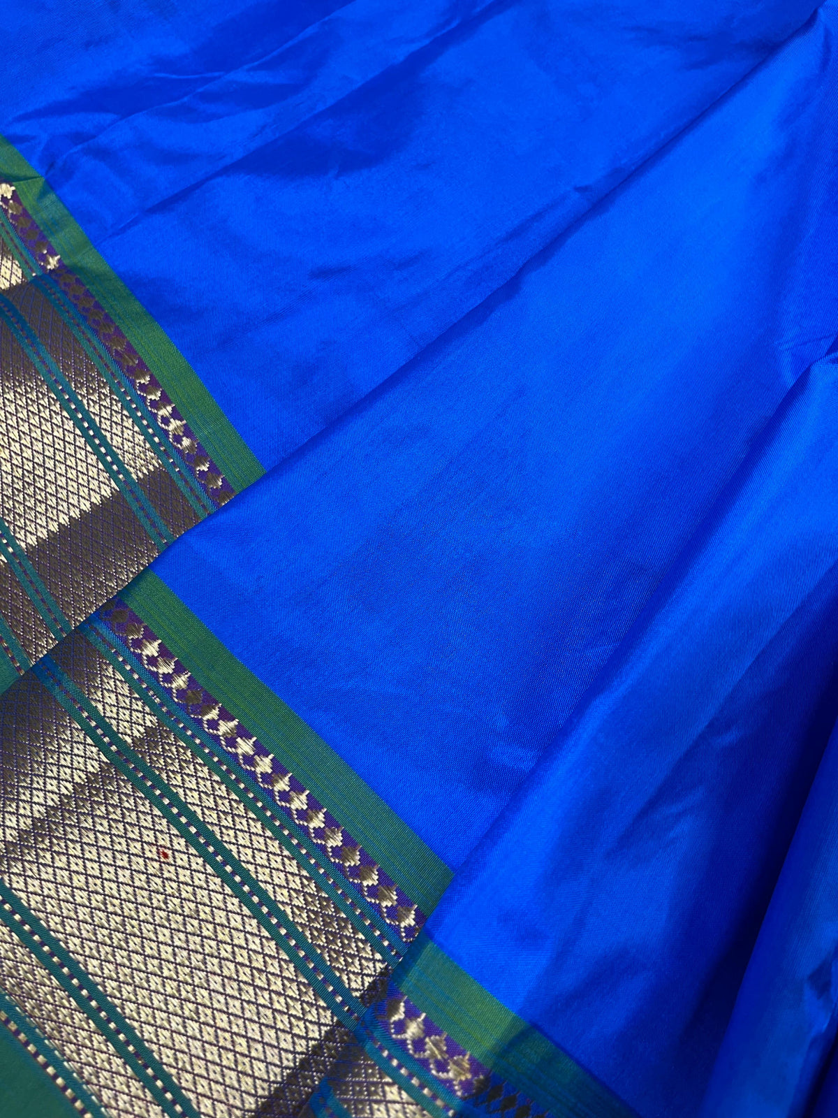 ROYAL BLUE SILK PURE HANDLOOM PAITHANI SAREE