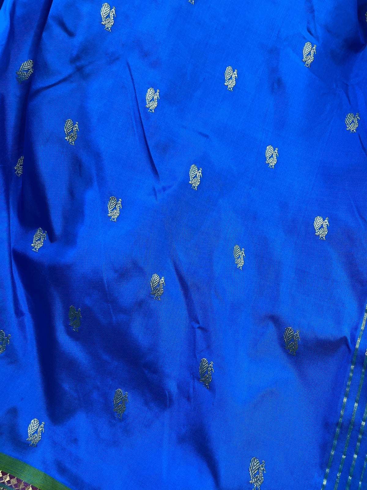 ROYAL BLUE SILK PURE HANDLOOM PAITHANI SAREE