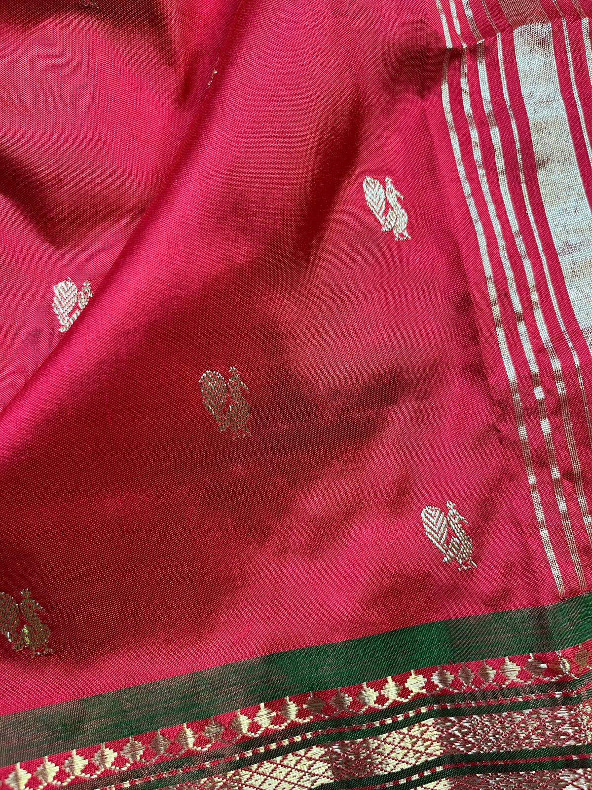 RED SILK PURE HANDLOOM PAITHANI SAREE