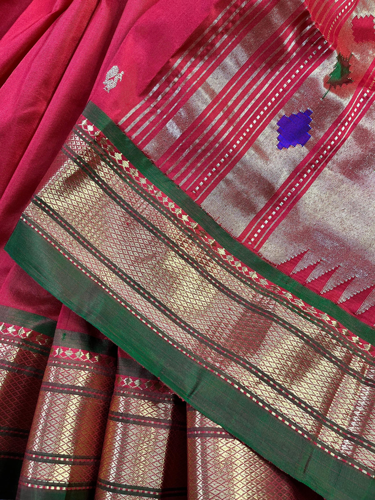 RED SILK PURE HANDLOOM PAITHANI SAREE