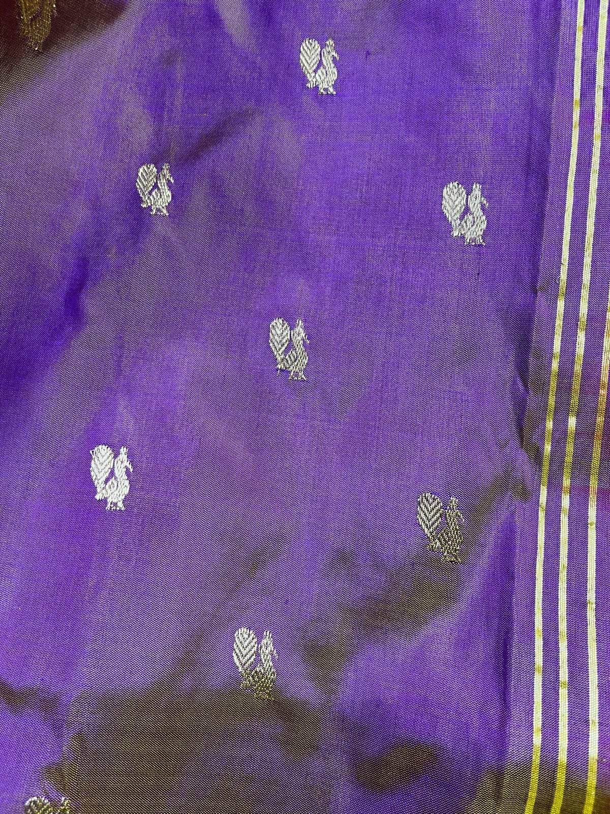 MAUVE SILK PURE HANDLOOM PAITHANI SAREE