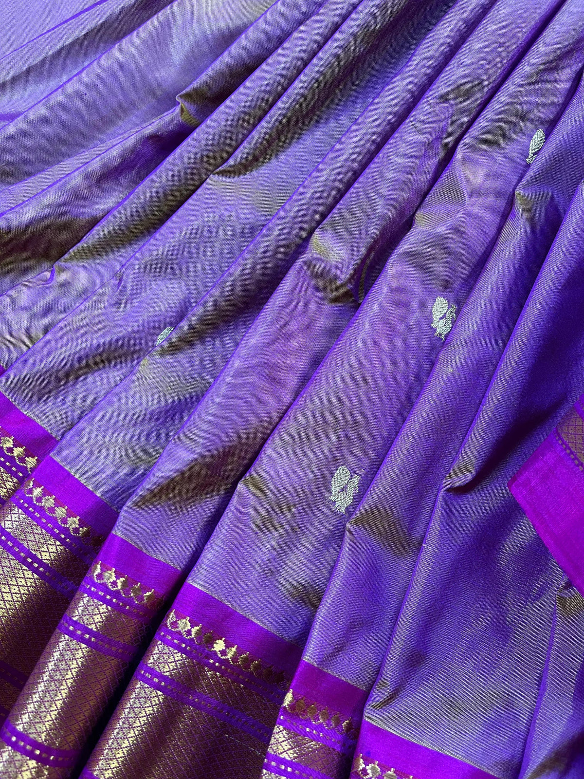 MAUVE SILK PURE HANDLOOM PAITHANI SAREE