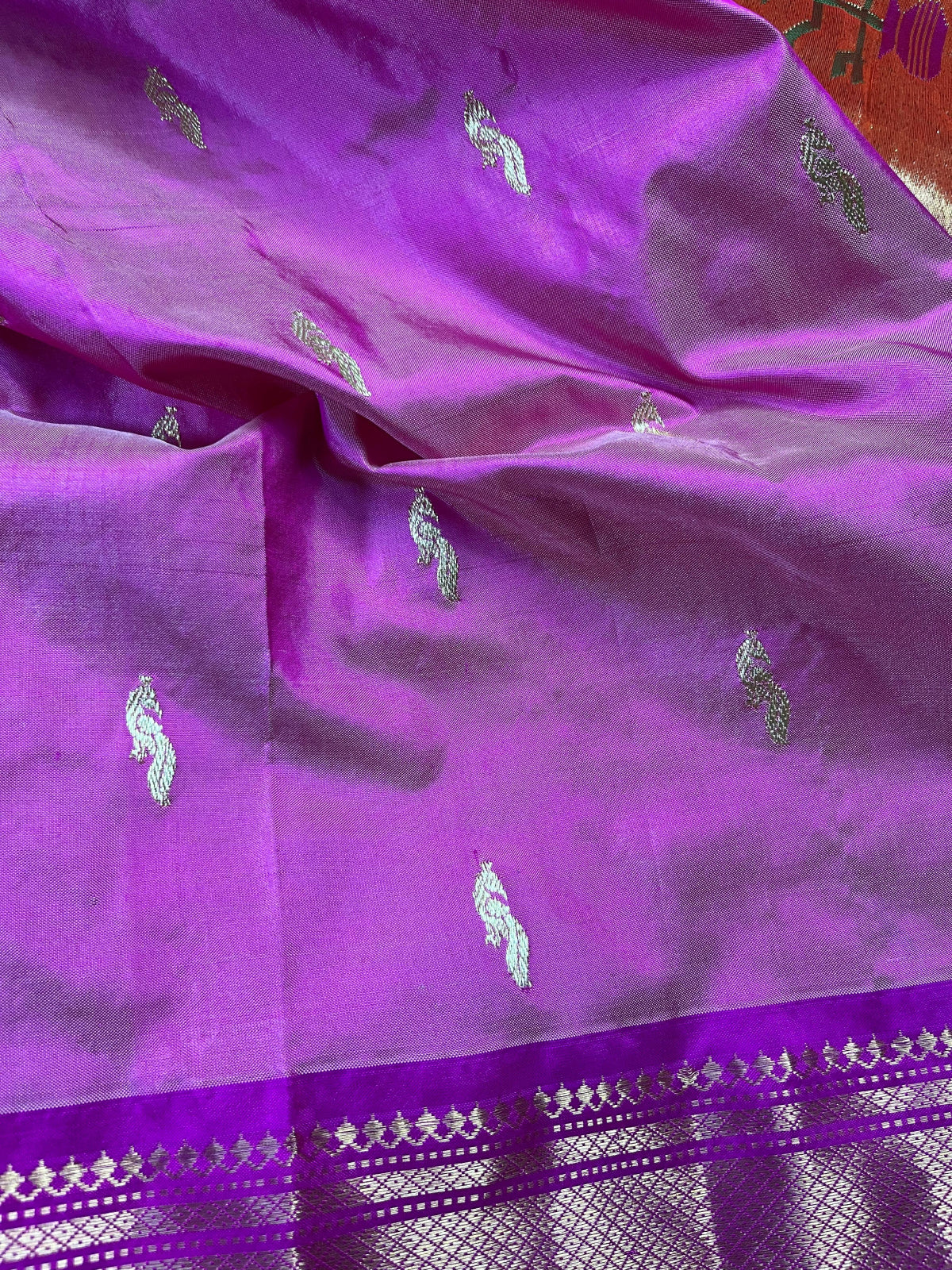 PINK SILK PURE HANDLOOM PAITHANI SAREE