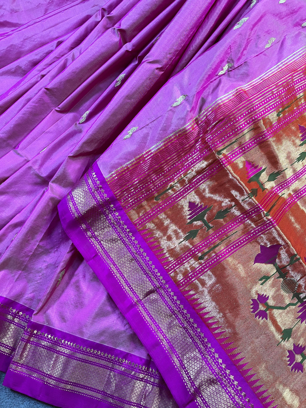 PINK SILK PURE HANDLOOM PAITHANI SAREE