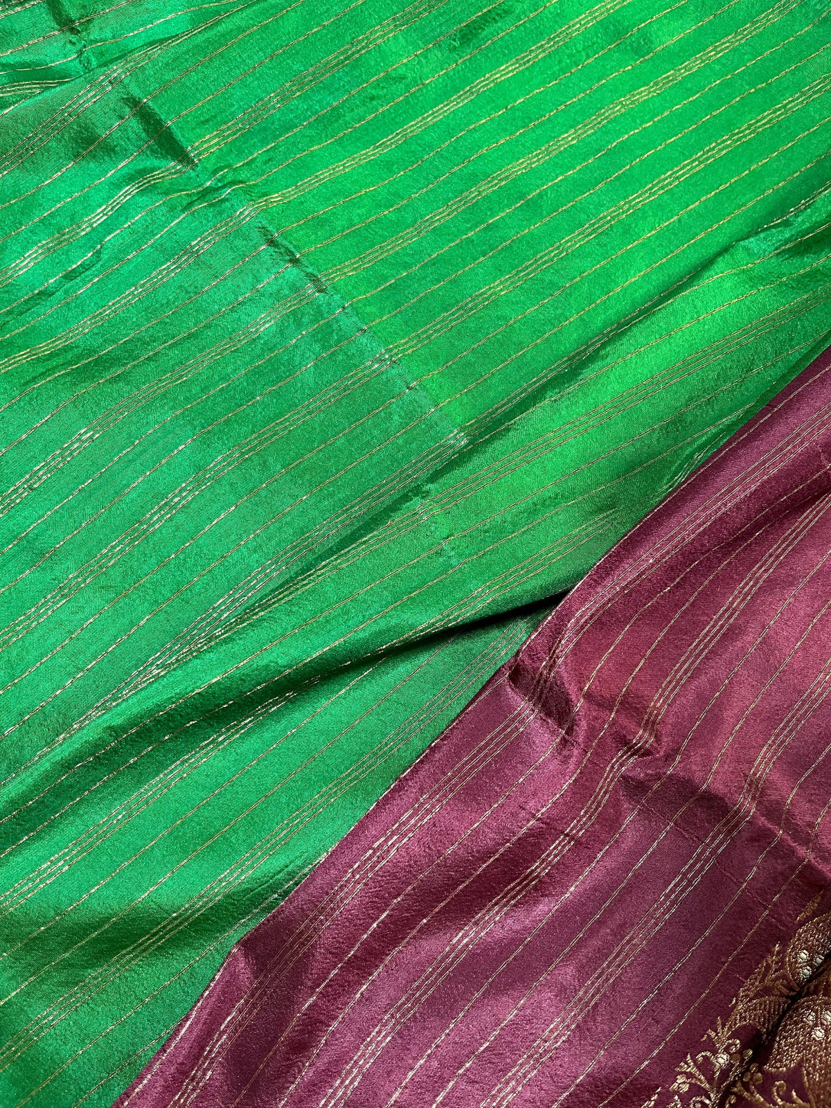 DARK WINE SILK PURE HANDLOOM BANARASI SAREE