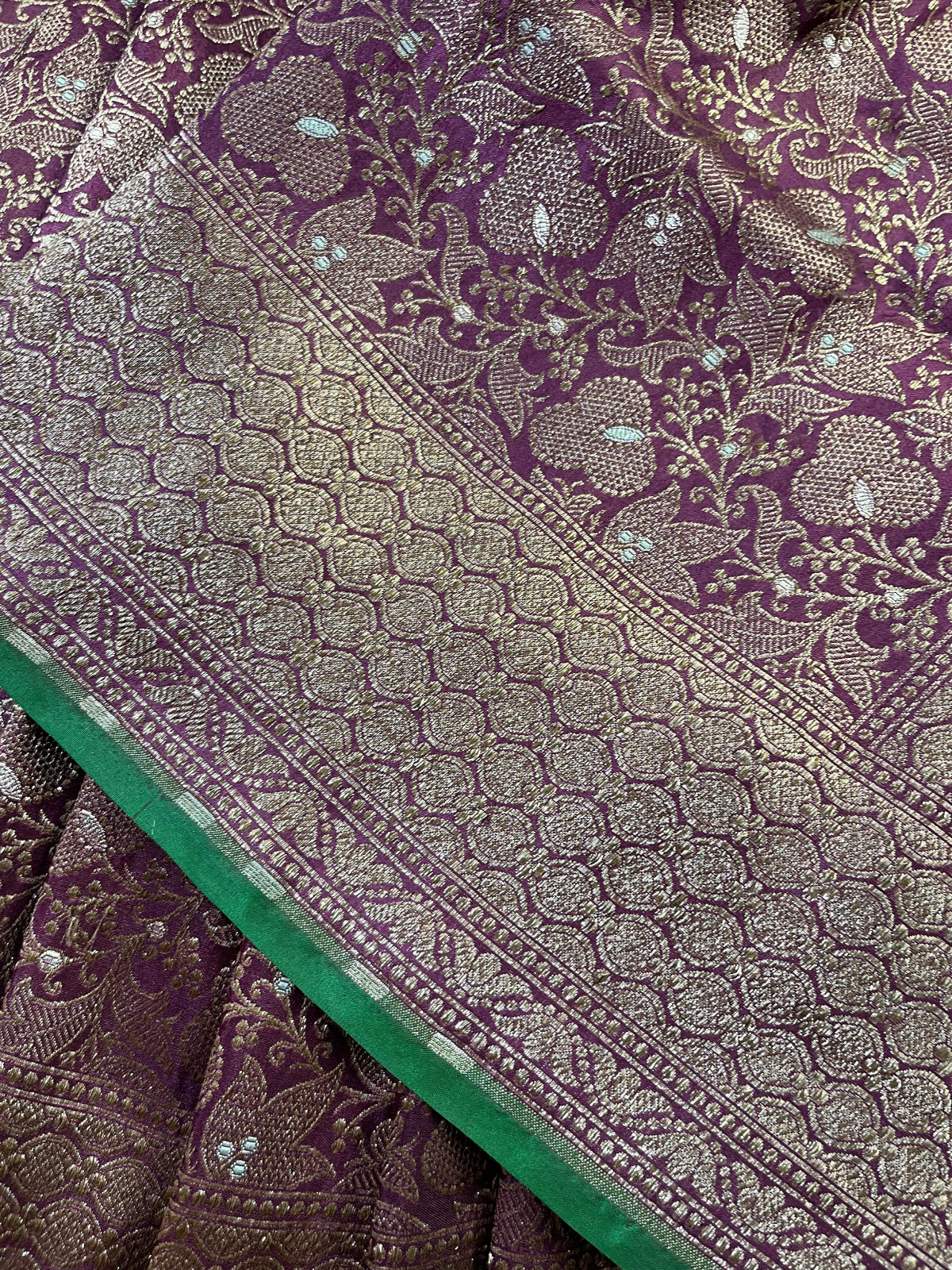 DARK WINE SILK PURE HANDLOOM BANARASI SAREE