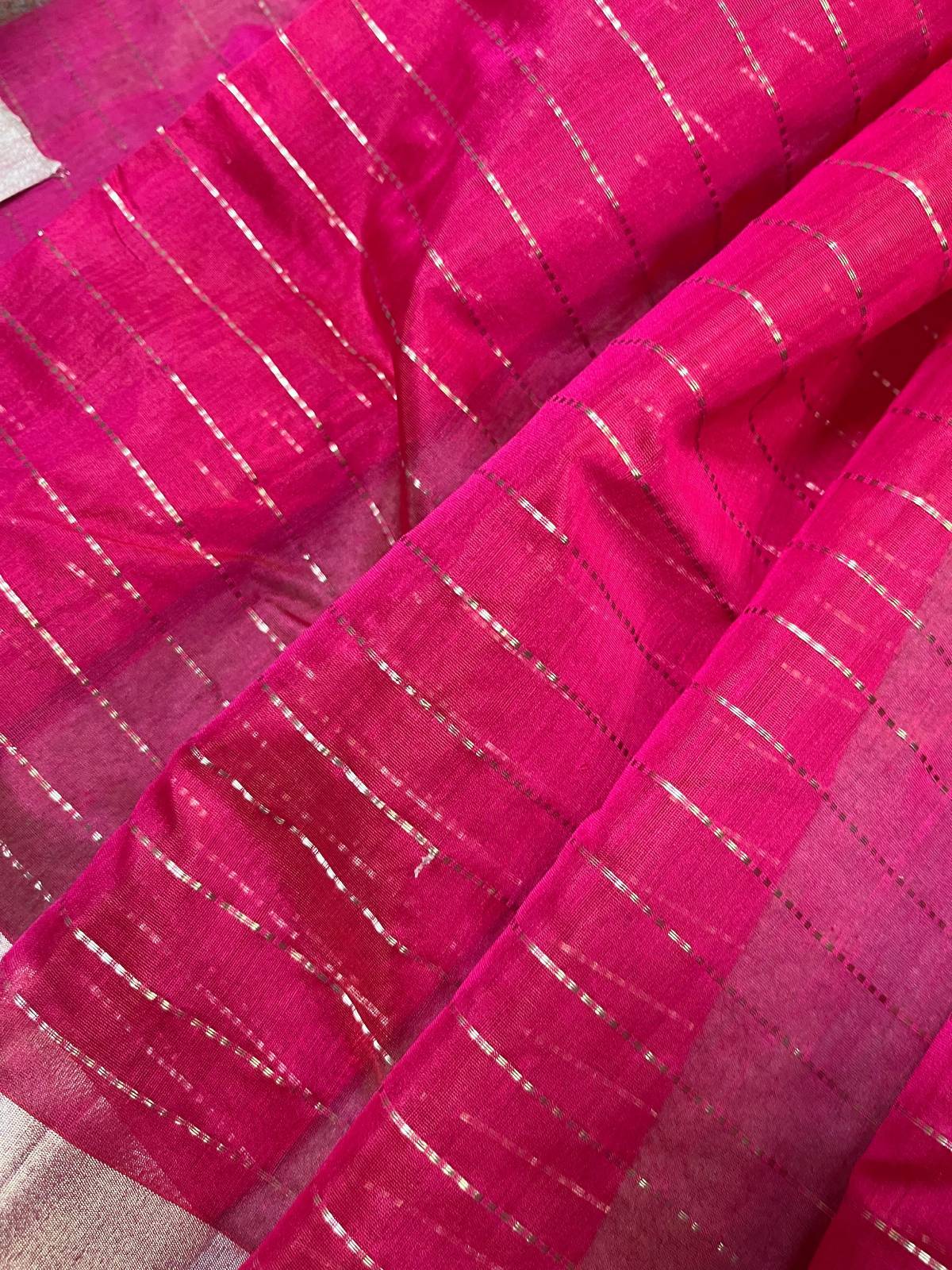 PINK SICO PURE HANDLOOM CHANDERI SAREE