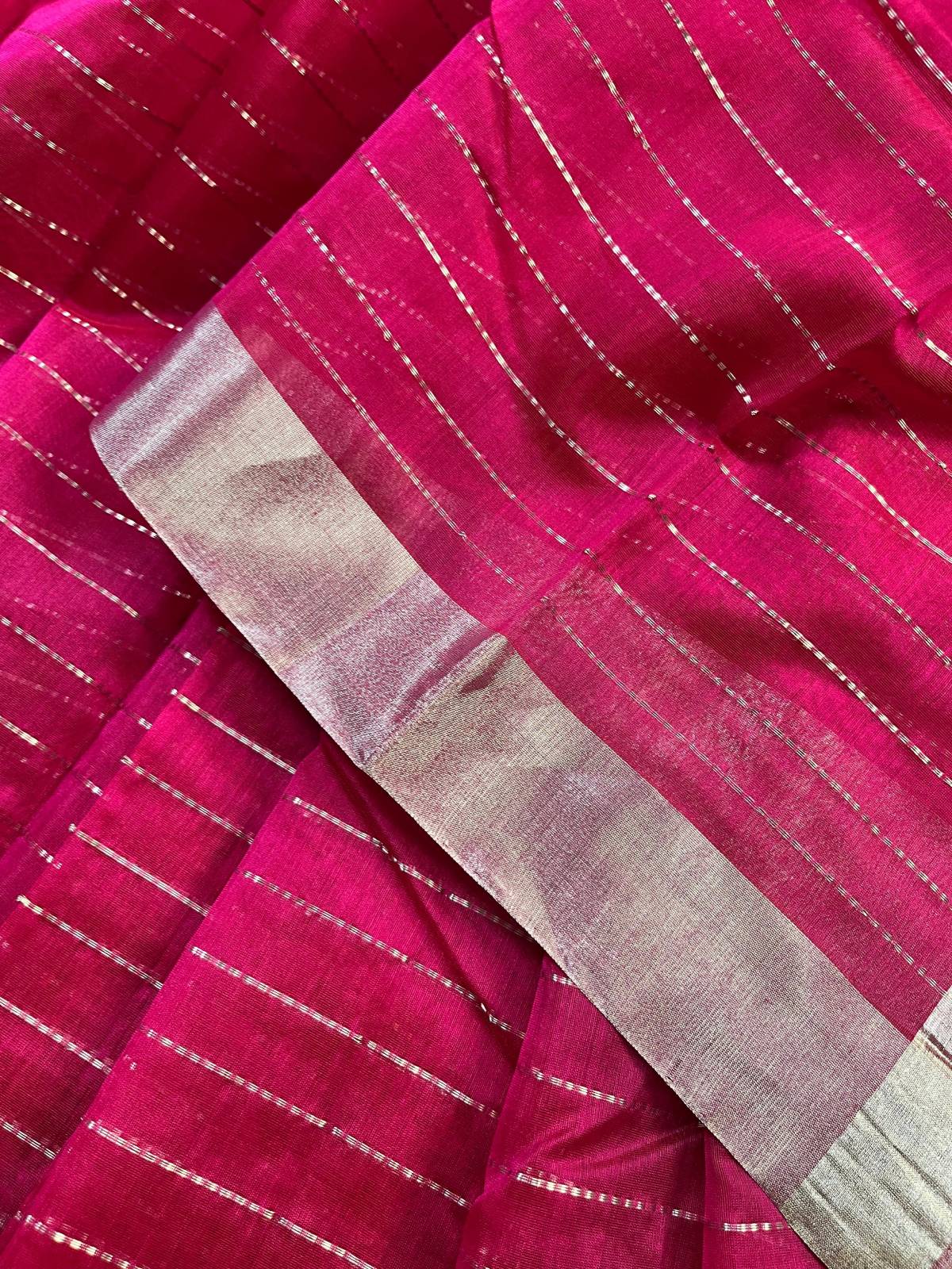 PINK SICO PURE HANDLOOM CHANDERI SAREE