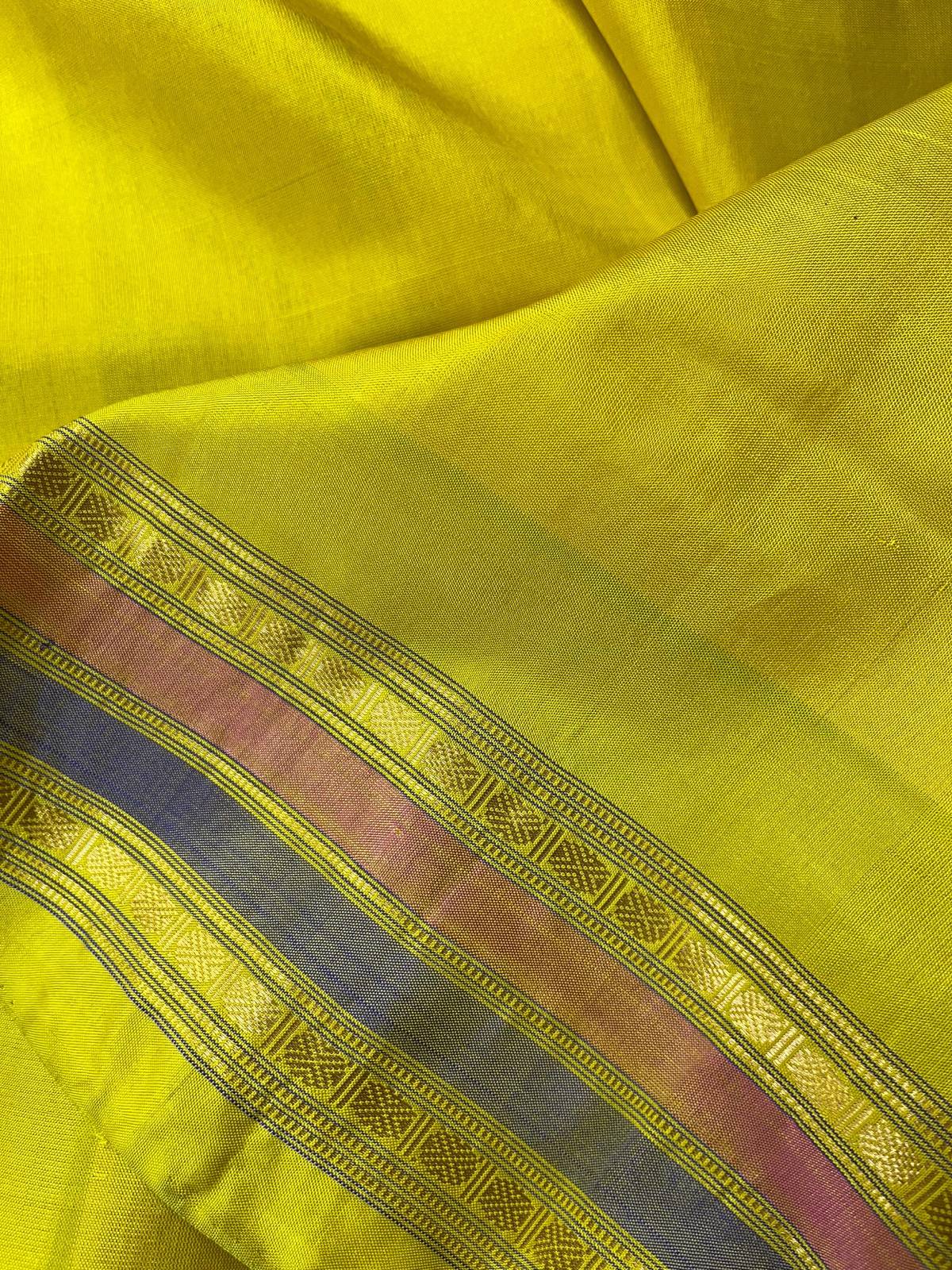 GREEN SICO PURE HANDLOOM GADWAL SAREE