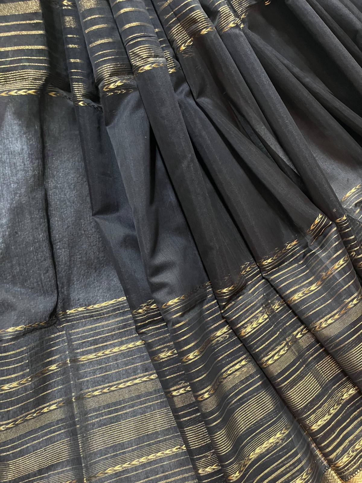 BLACK SICO PURE HANDLOOM MAHESHWARI SAREE