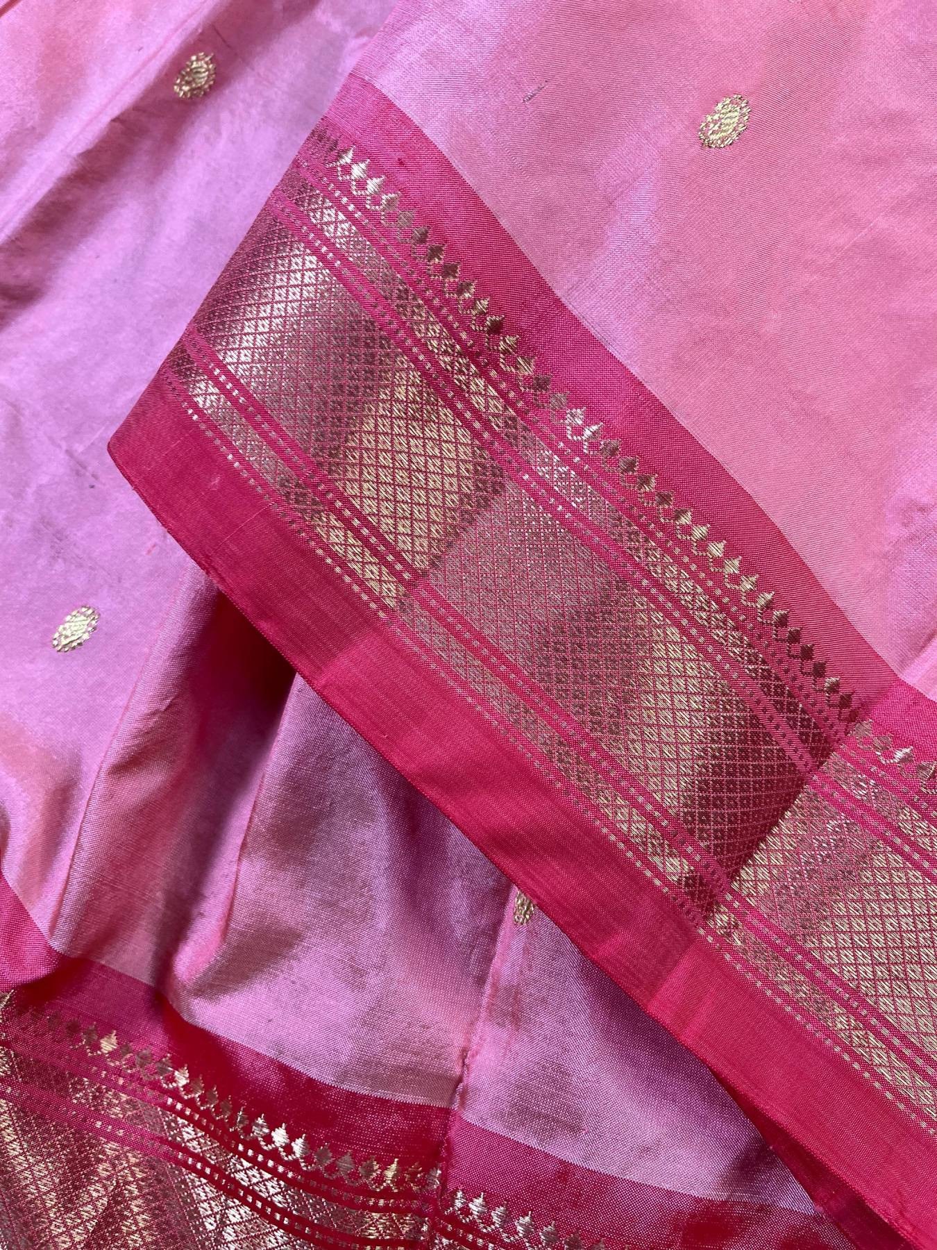 PINK SILK PURE HANDLOOM PAITHANI DUPATTA