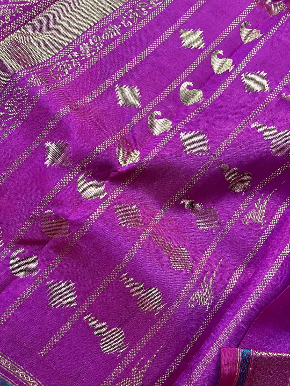 PINK SILK PURE HANDLOOM KANJIVARAM SAREE