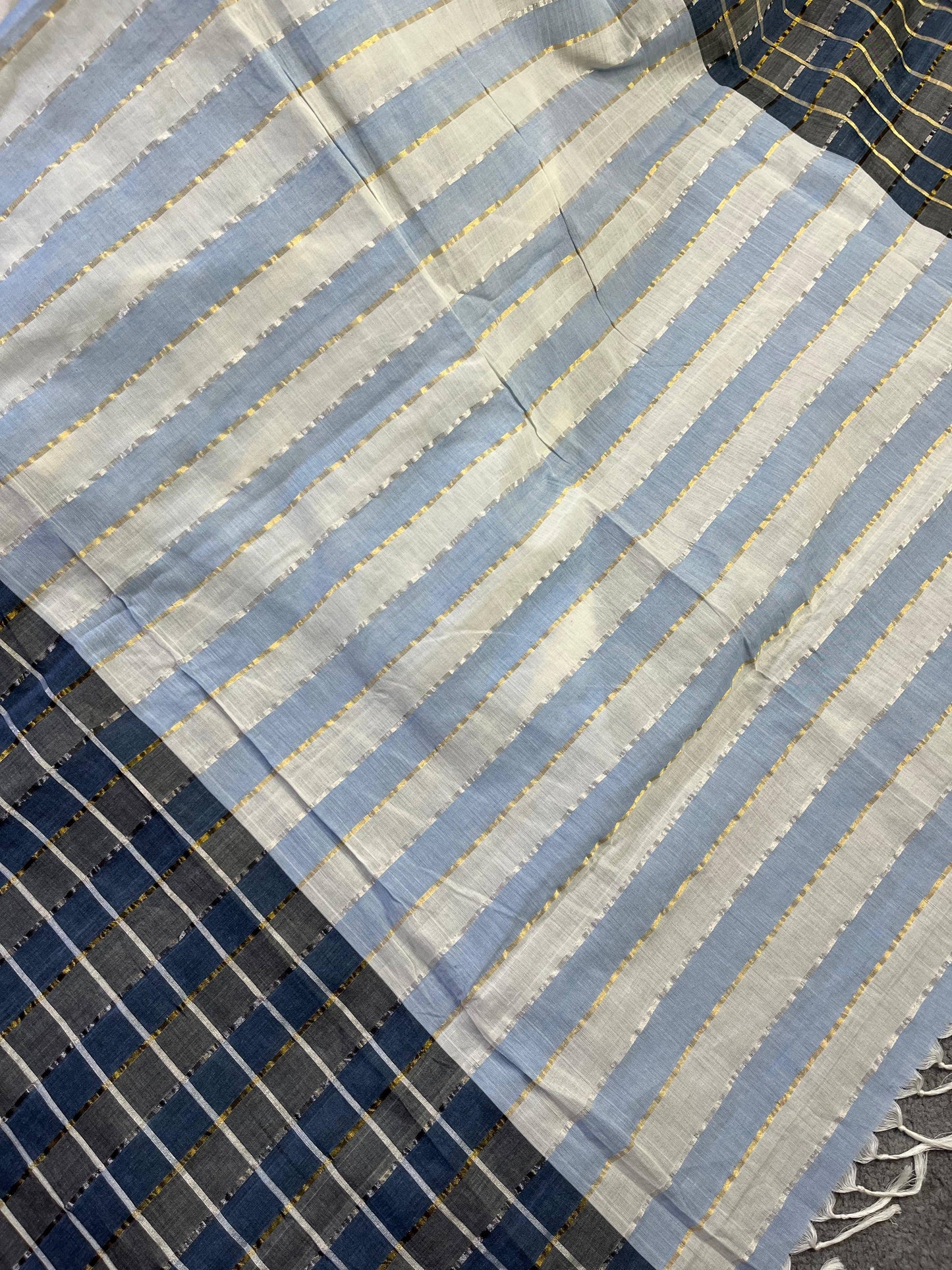 WHITE PURE HANDLOOM KERALA COTTON SAREE