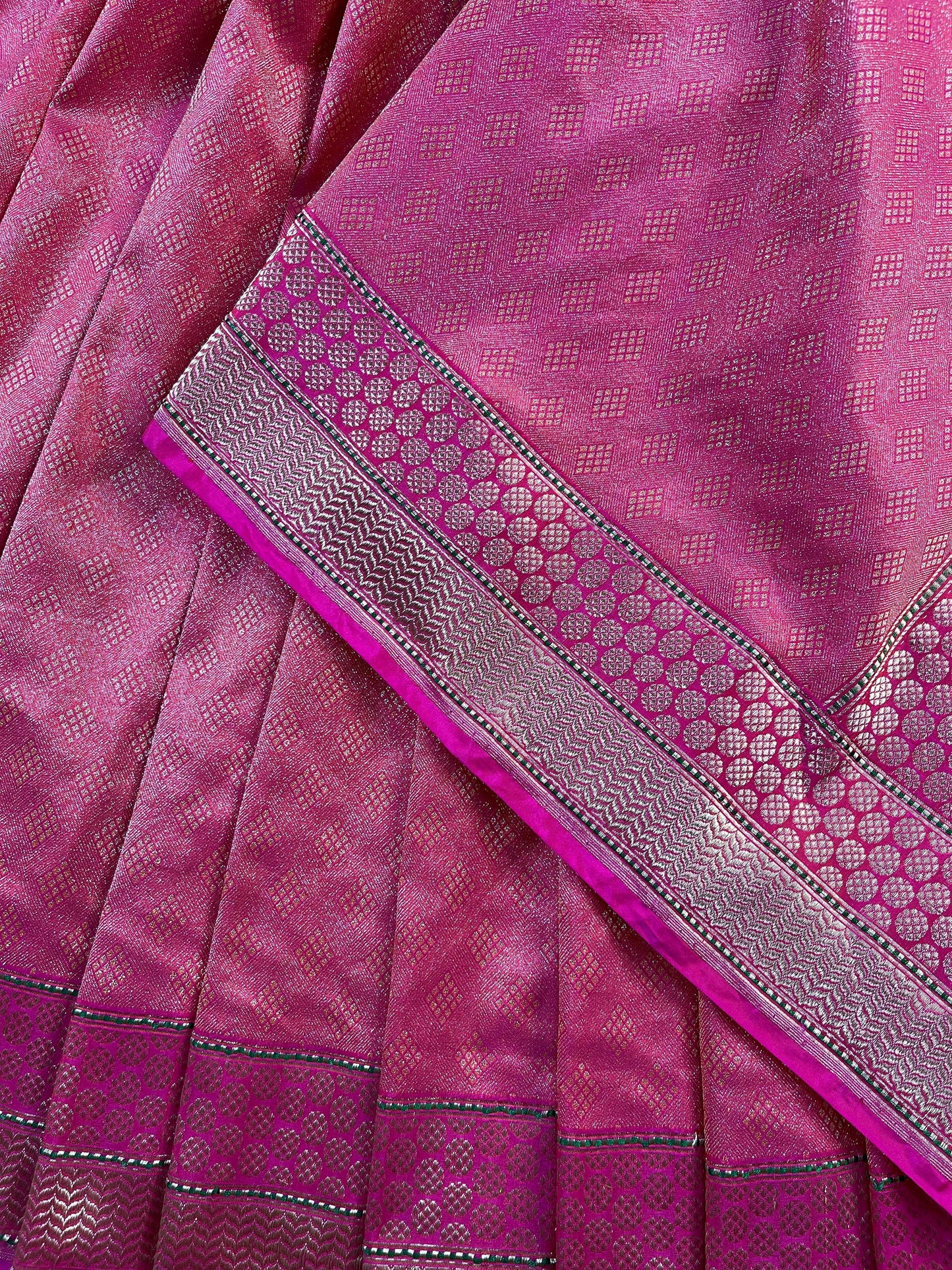 PINK TISSUE SILK PURE HANDLOOM BANARASI SAREE