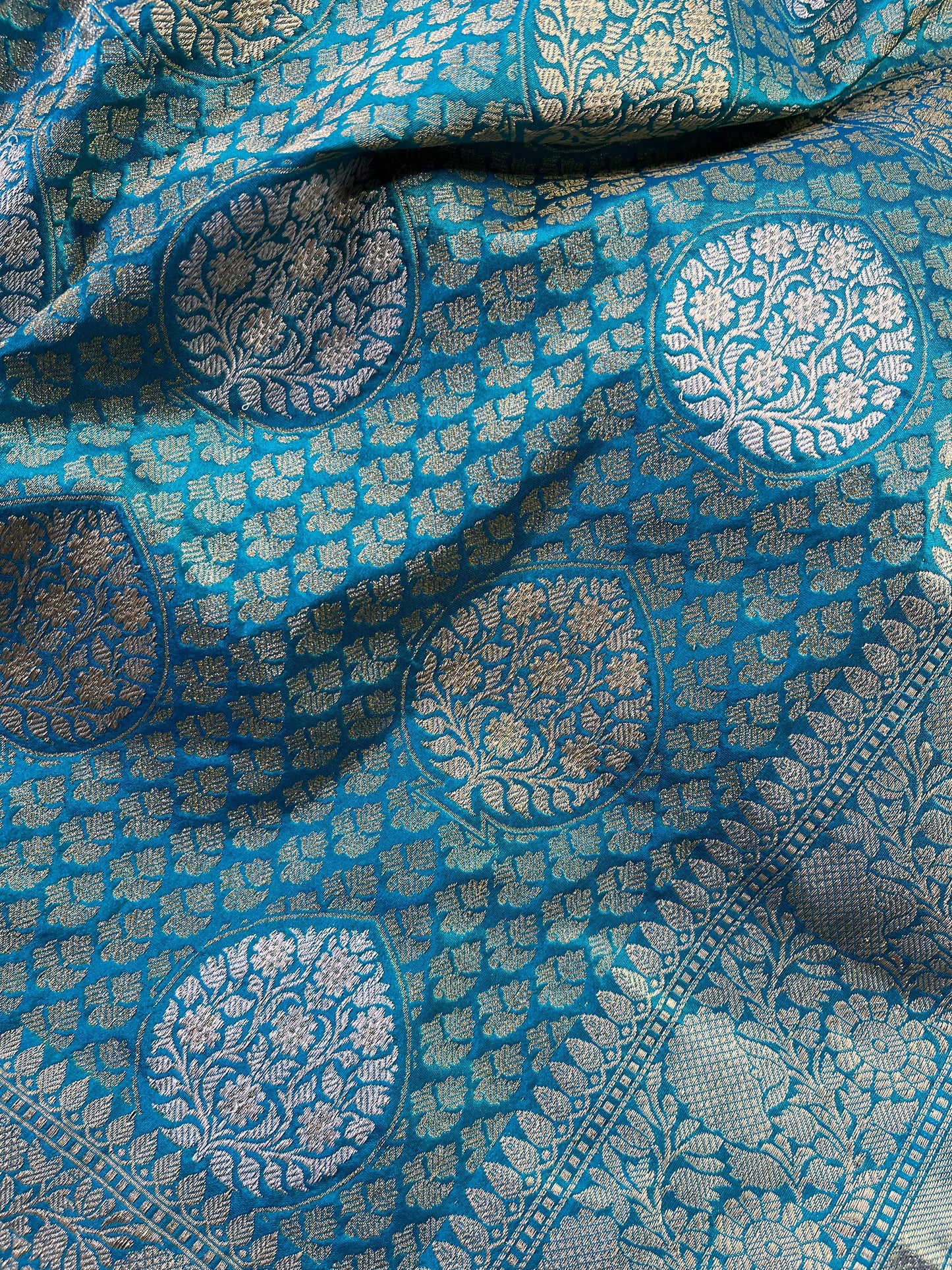 BLUE TISSUE SILK PURE HANDLOOM BANARASI SAREE
