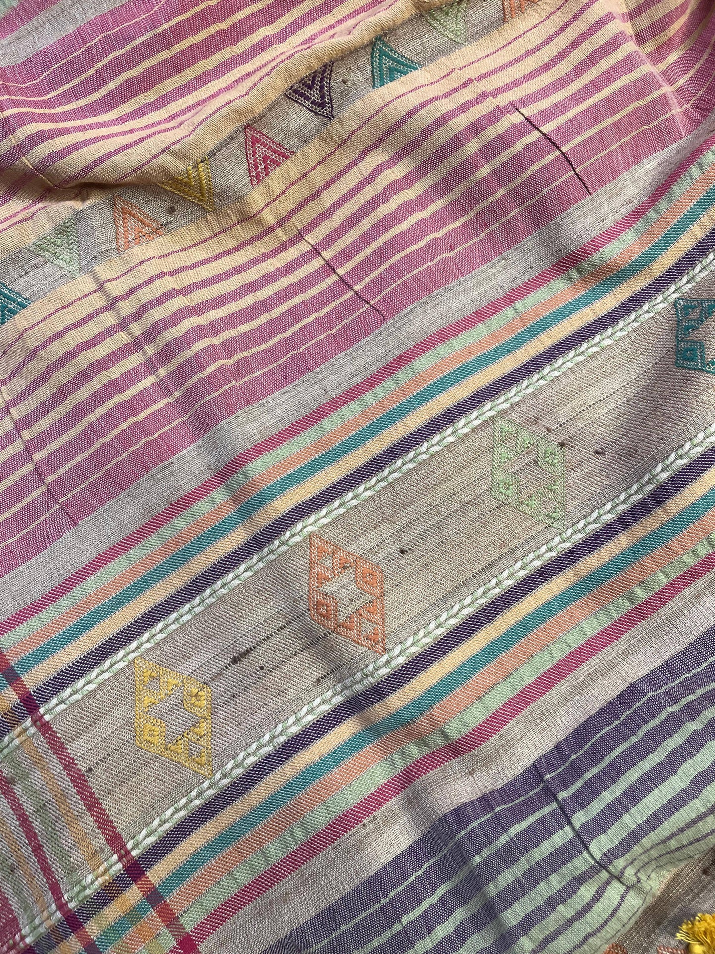 BLUE TASSAR SILK PURE HANDLOOM BHUJODI SAREE