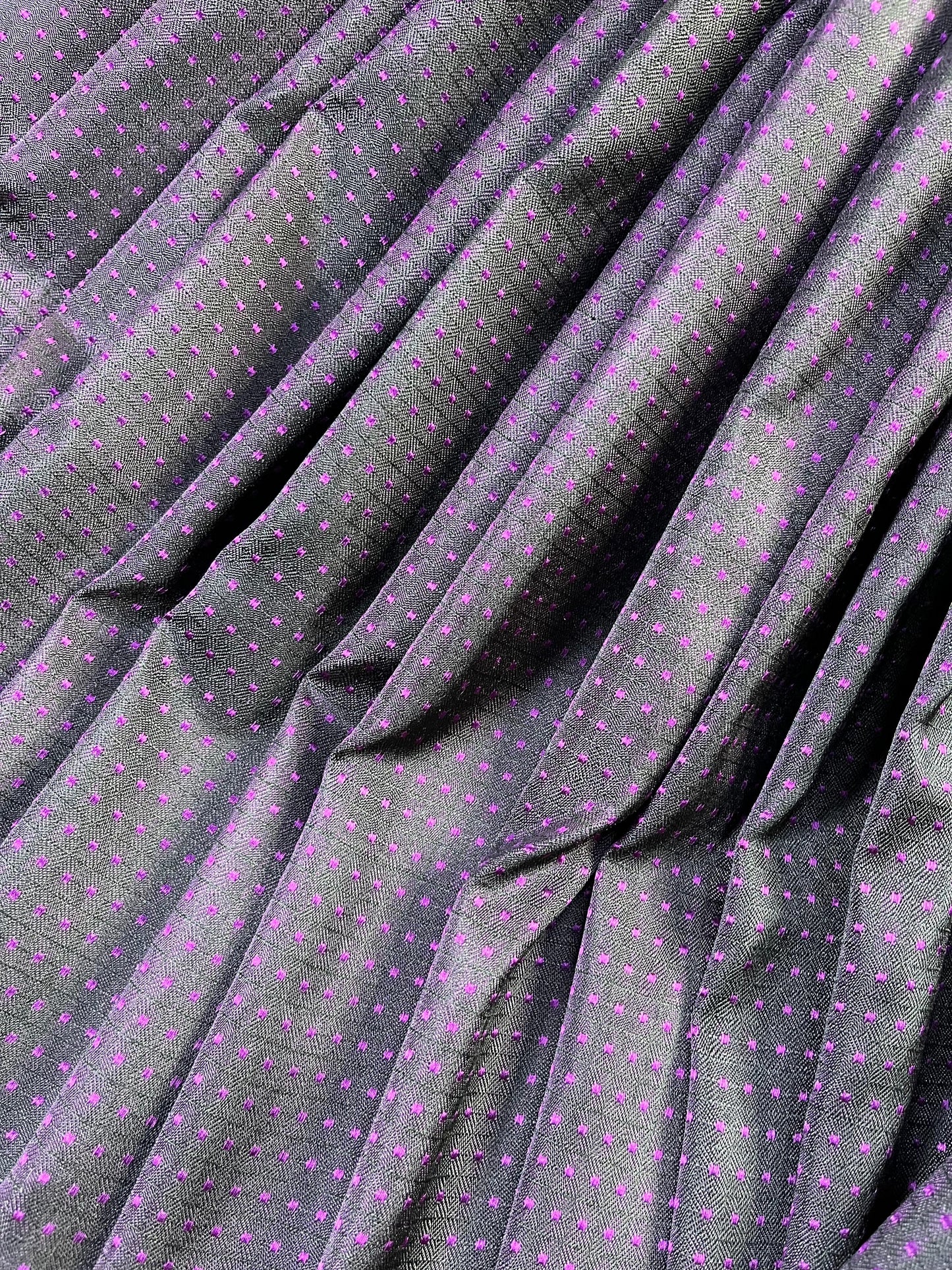 PURPLE BLACK SILK PURE HANDLOOM DO RUKHI BANARASI SAREE