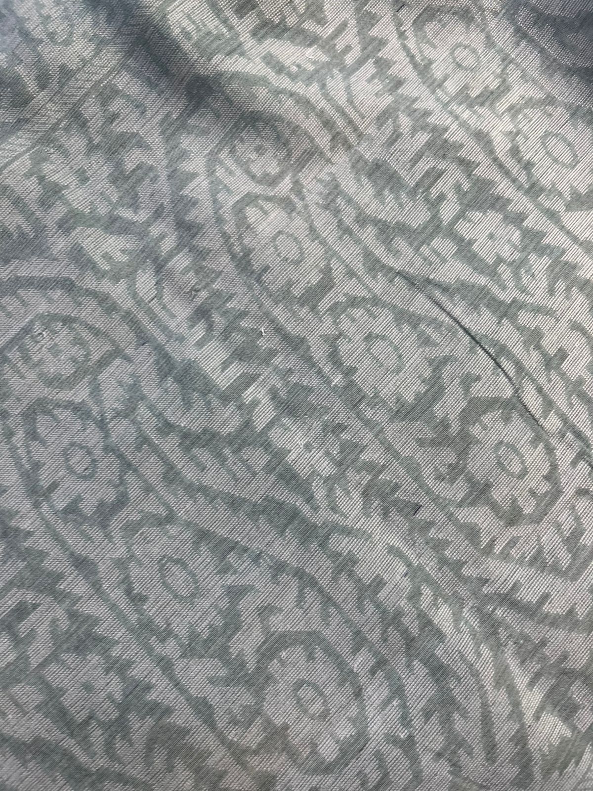 POWDER BLUE KORA COTTON PURE HANDLOOM BANARASI SAREE