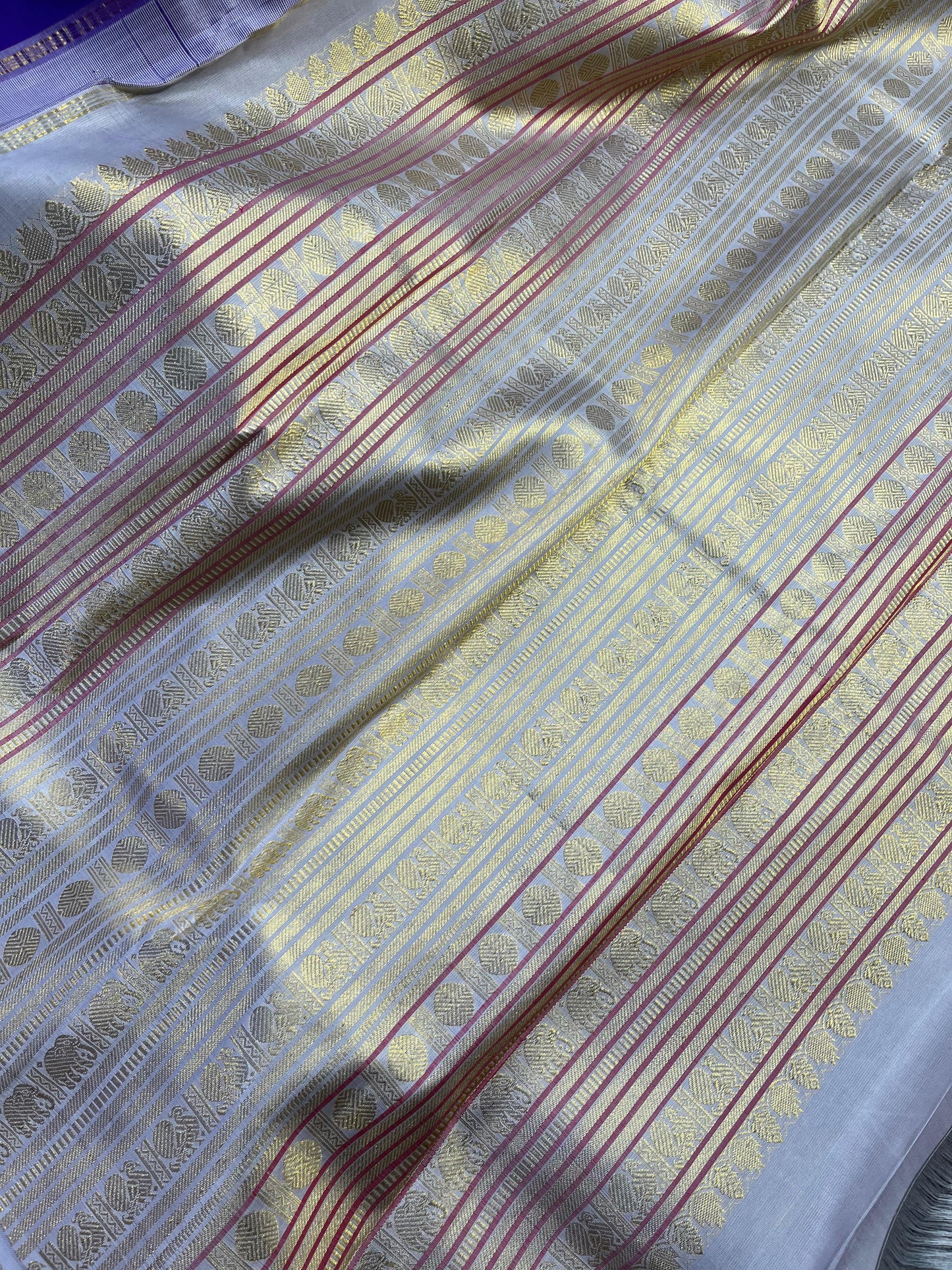PURPLE SILK PURE HANDLOOM KANJIVARAM SAREE