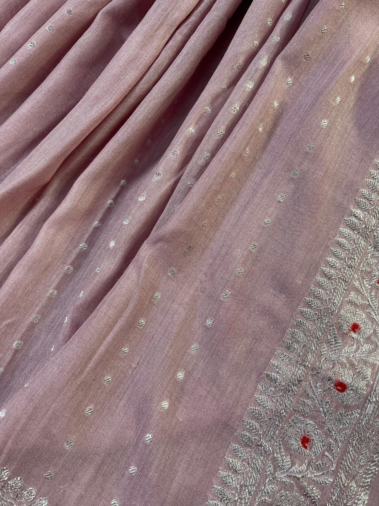 PINK MUNGA PURE HANDLOOM BANARASI SAREE