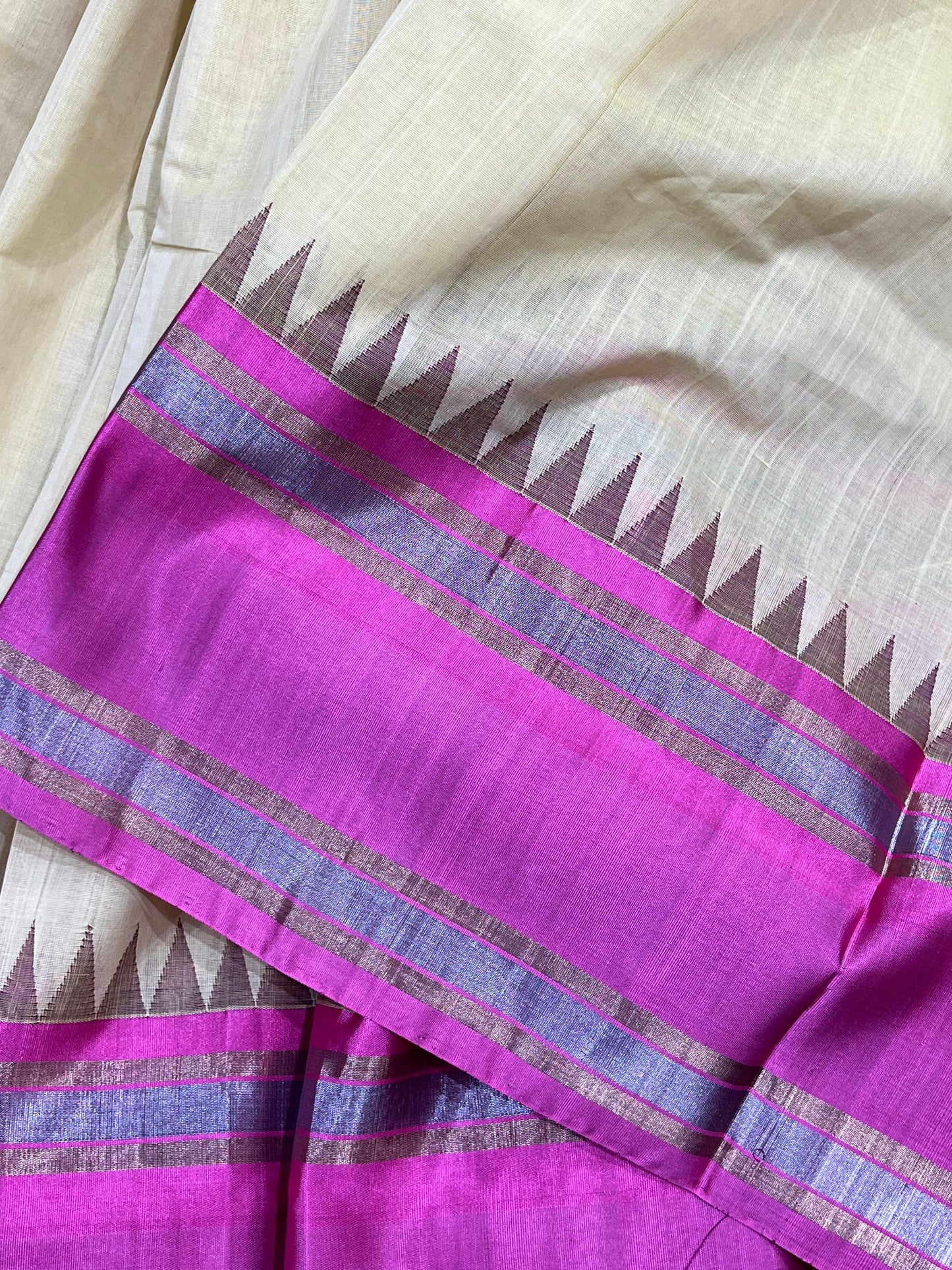 PASTEL YELLOW PURE HANDLOOM PONDRU KHADI SAREE