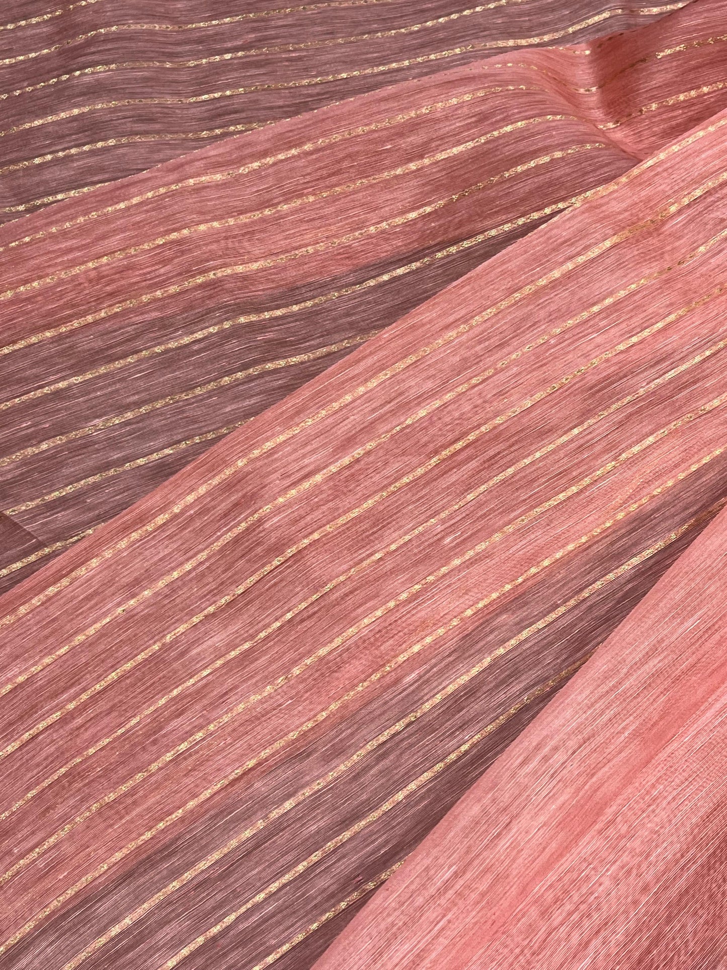 PINK LINEN PURE HANDLOOM BANARASI SAREE