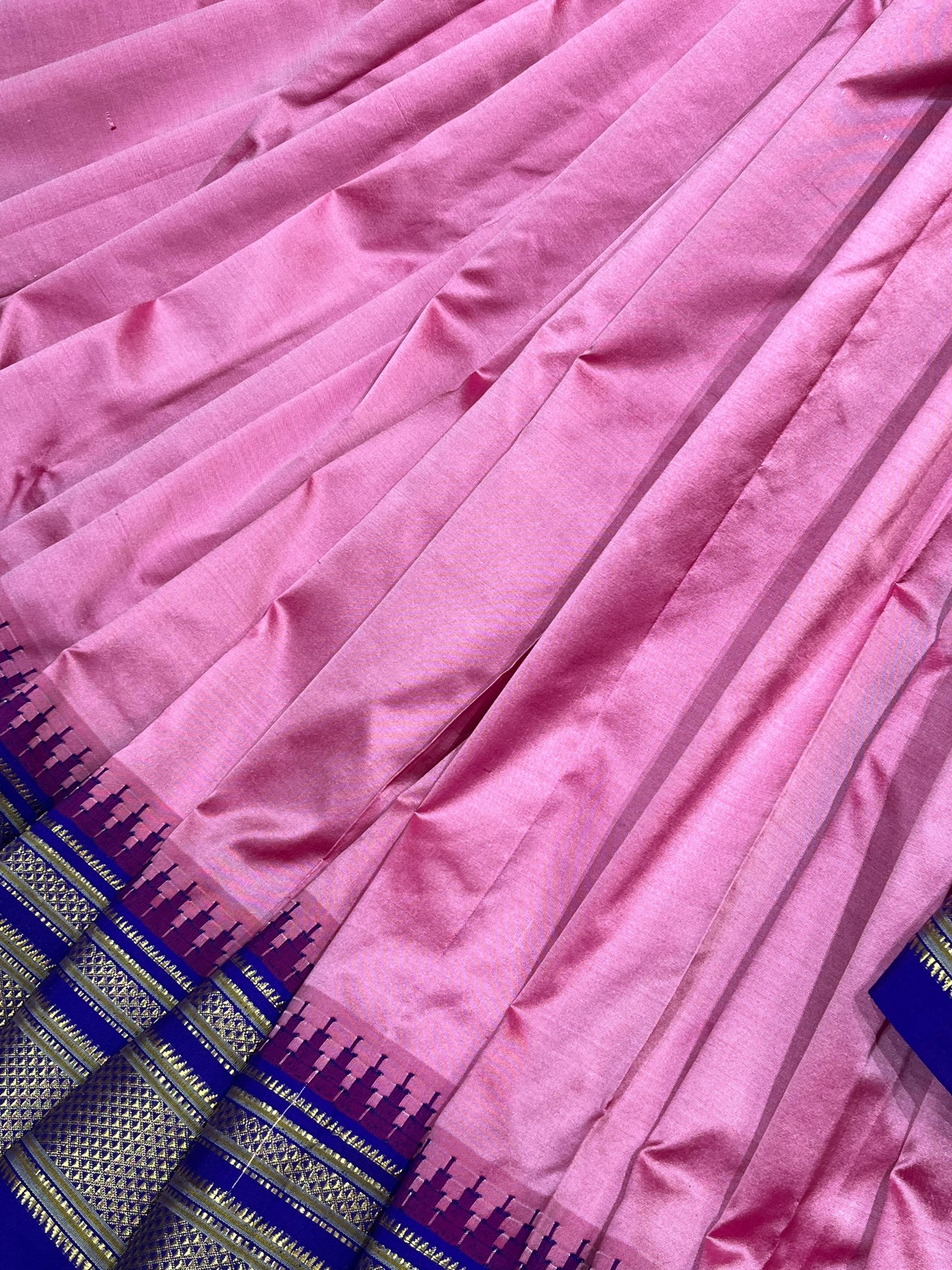 PINK SILK PURE HANDLOOM IRKAL SAREE