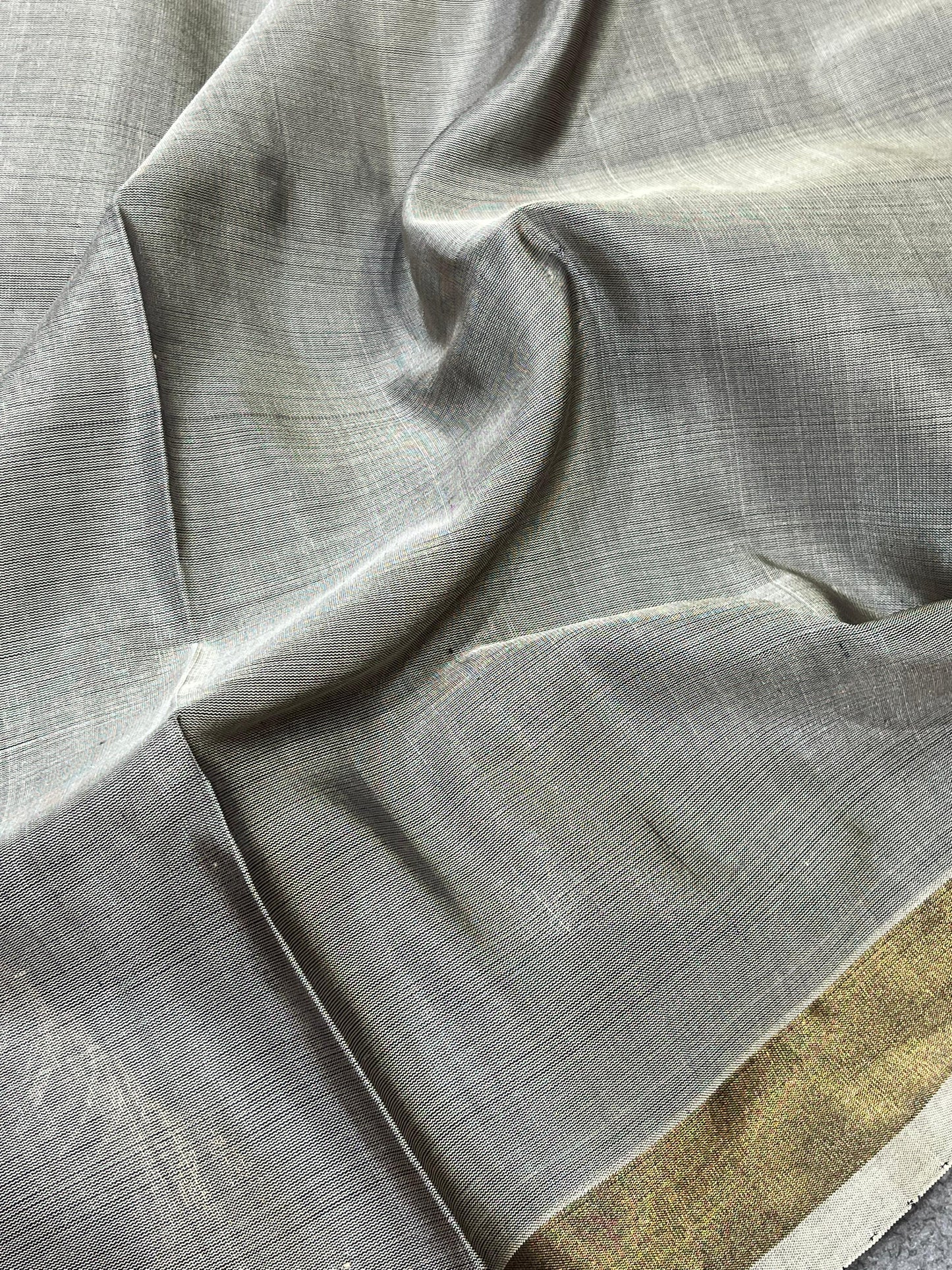 GREY SILK PURE HANDLOOM UPPADA JAMDANI SAREE