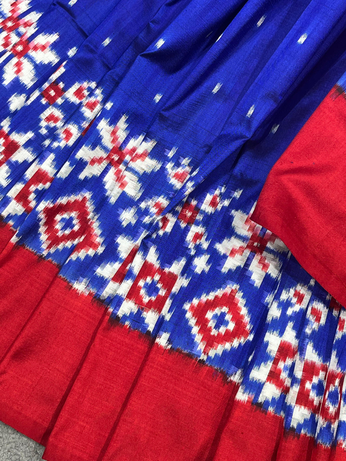 ROYAL BLUE SILK PURE HANDLOOM IKKAT SAREE