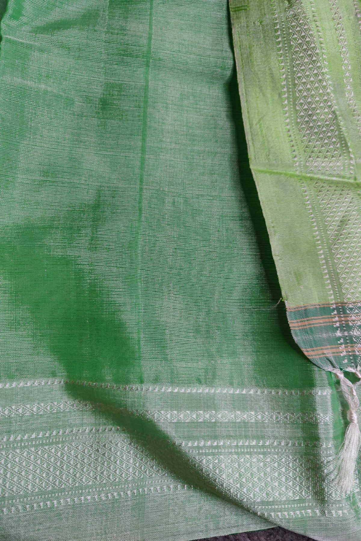 PISTA GREEN SICO PURE HANDLOOM IRKAL SAREE