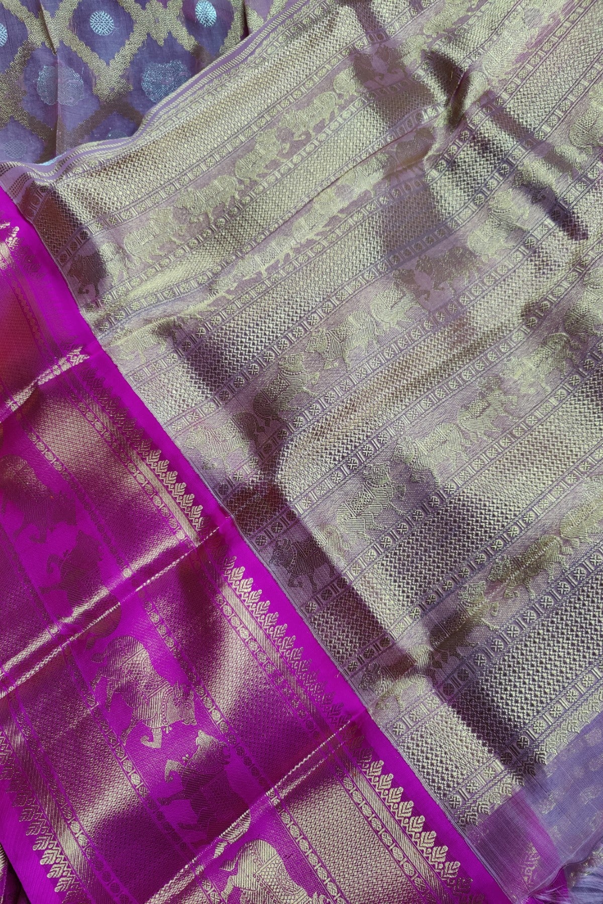 BABY PINK KORA PURE HANDLOOM REAL ZARI KANJIVARAM SAREE